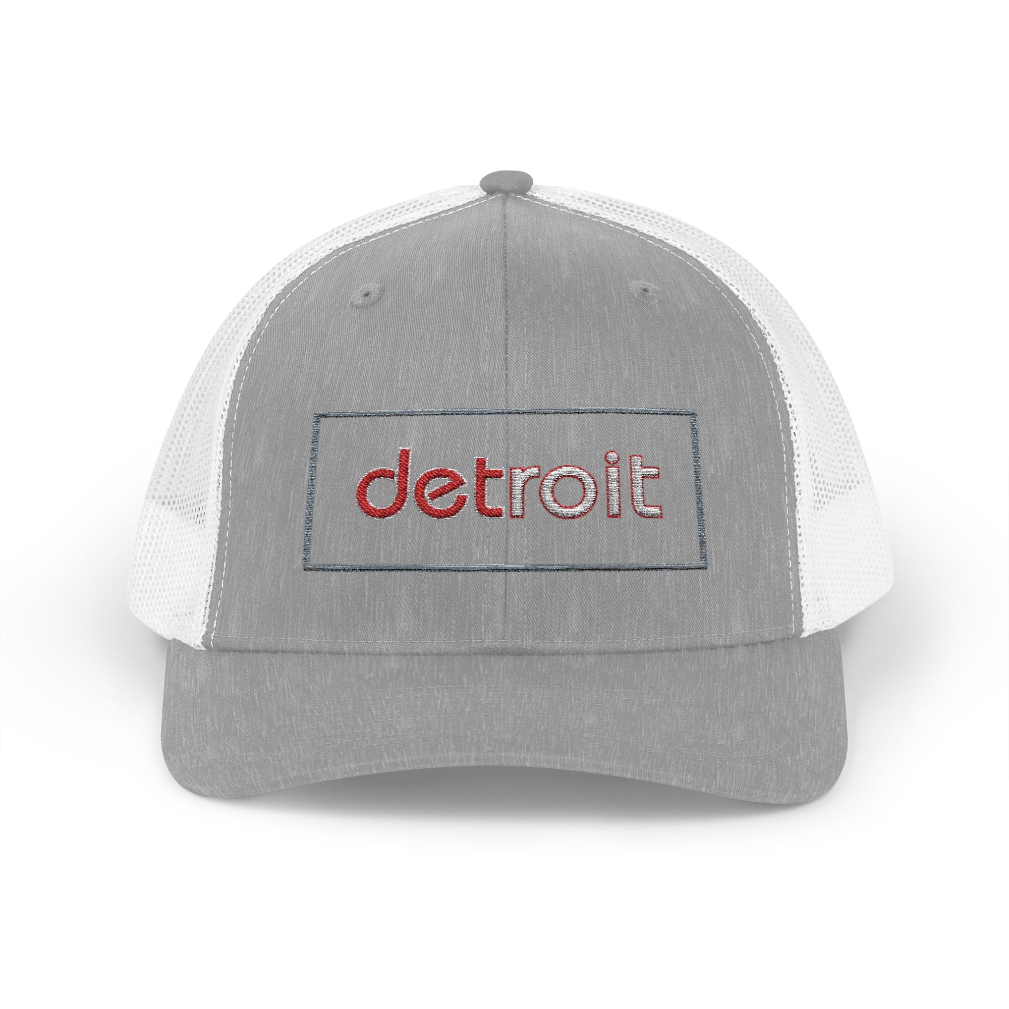 Detroit Hat Embroidered | Red White Detroit Cap | Lowercase Detroit Hat | Detroit Hockey Colors Hat | Minimalist Snapback | Trucker Hat