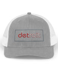 Detroit Hat Embroidered | Red White Detroit Cap | Lowercase Detroit Hat | Detroit Hockey Colors Hat | Minimalist Snapback | Trucker Hat