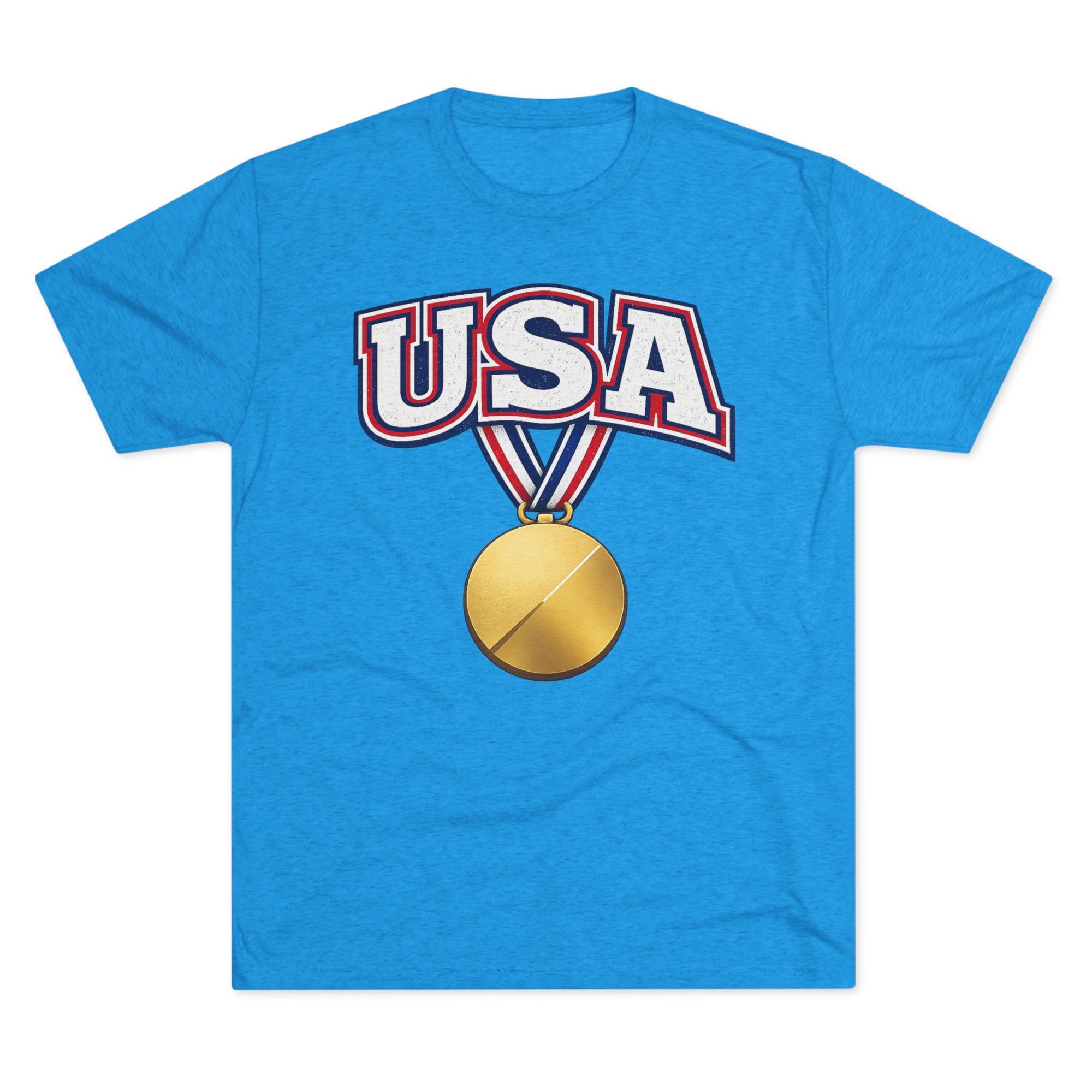 USA Medal Graphic Tee | Patriotic Sports Shirt, 4th of July Apparel