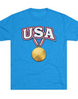 USA Medal Graphic Tee | Patriotic Sports Shirt, 4th of July Apparel
