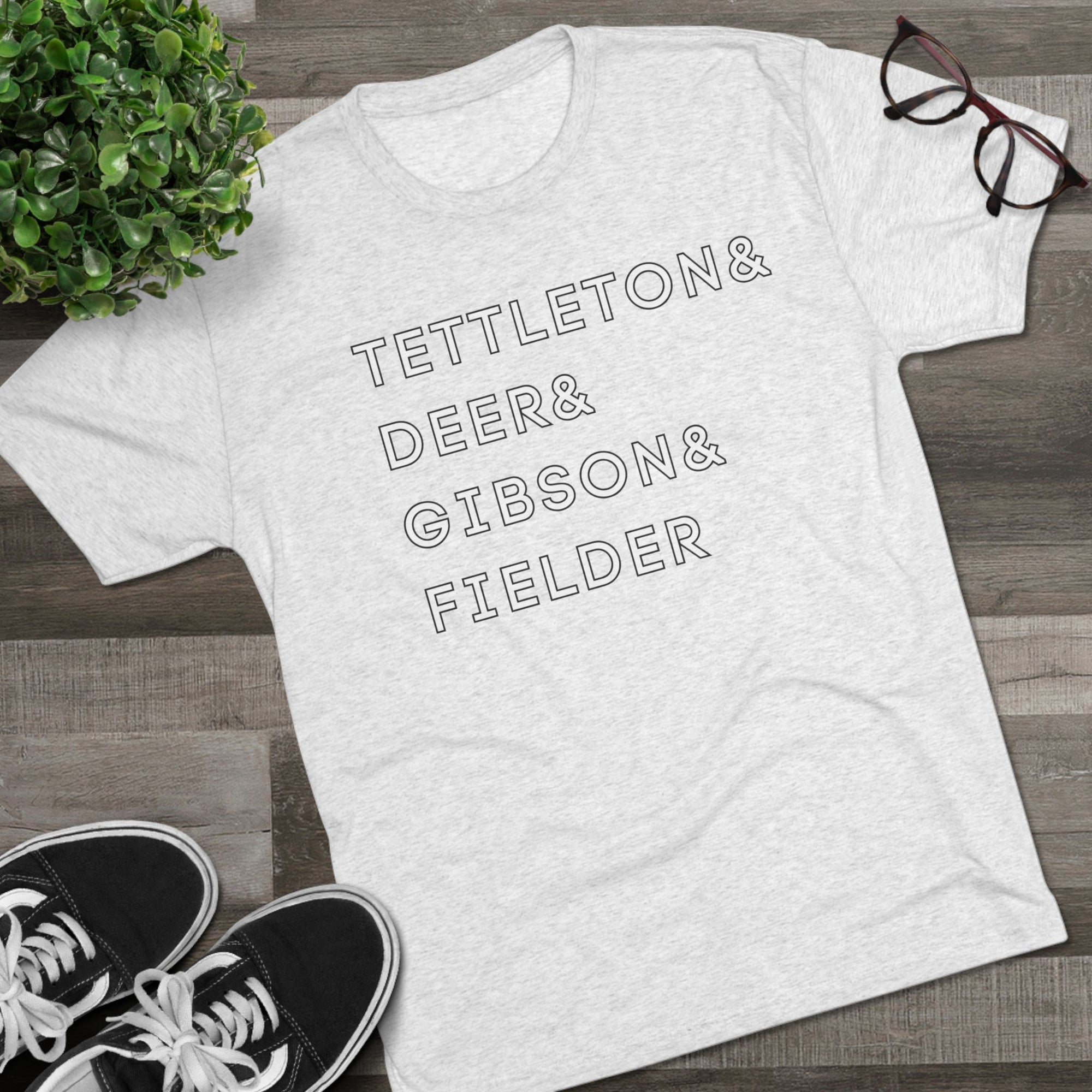 Detroit Tigers Surnames Stack Tee | Tettleton Deer Gibson Fielder T-Shirt | Triblend Comfy Soft Buttery Feel