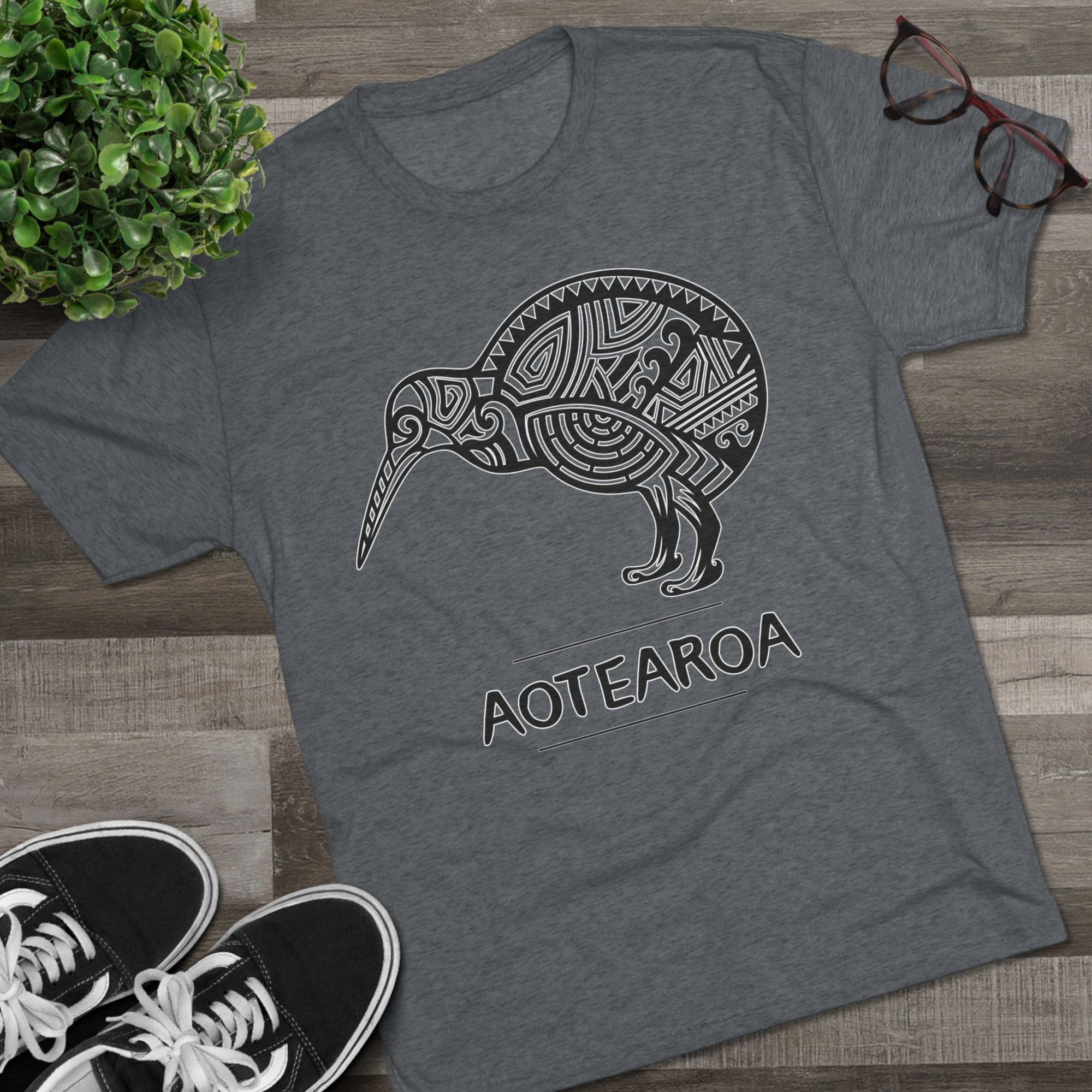 Maori Kiwi Aotearoa T-Shirt | New Zealand Tribal Bird Tee