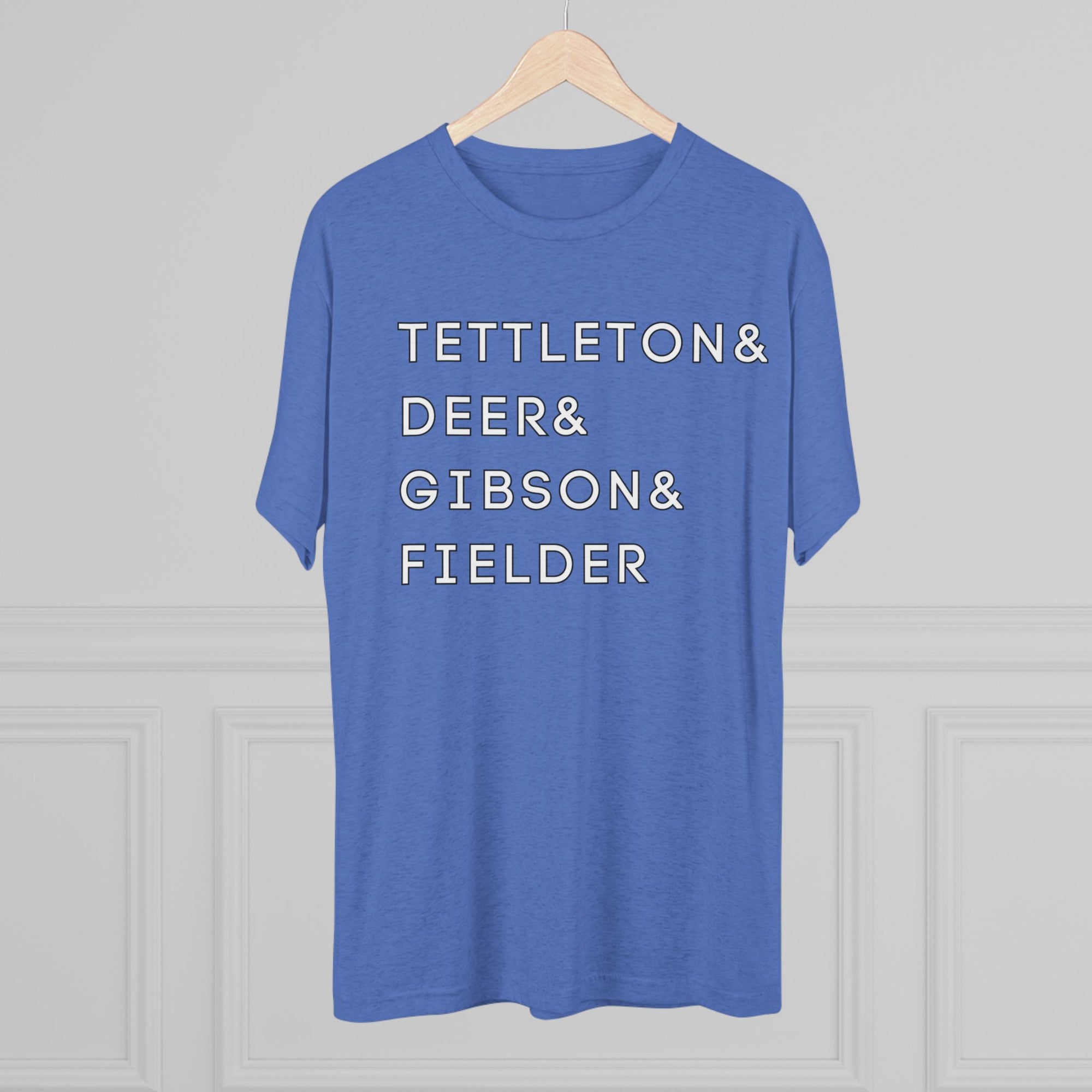 Detroit Tigers Surnames Stack Tee | Tettleton Deer Gibson Fielder T-Shirt | Triblend Comfy Soft Buttery Feel