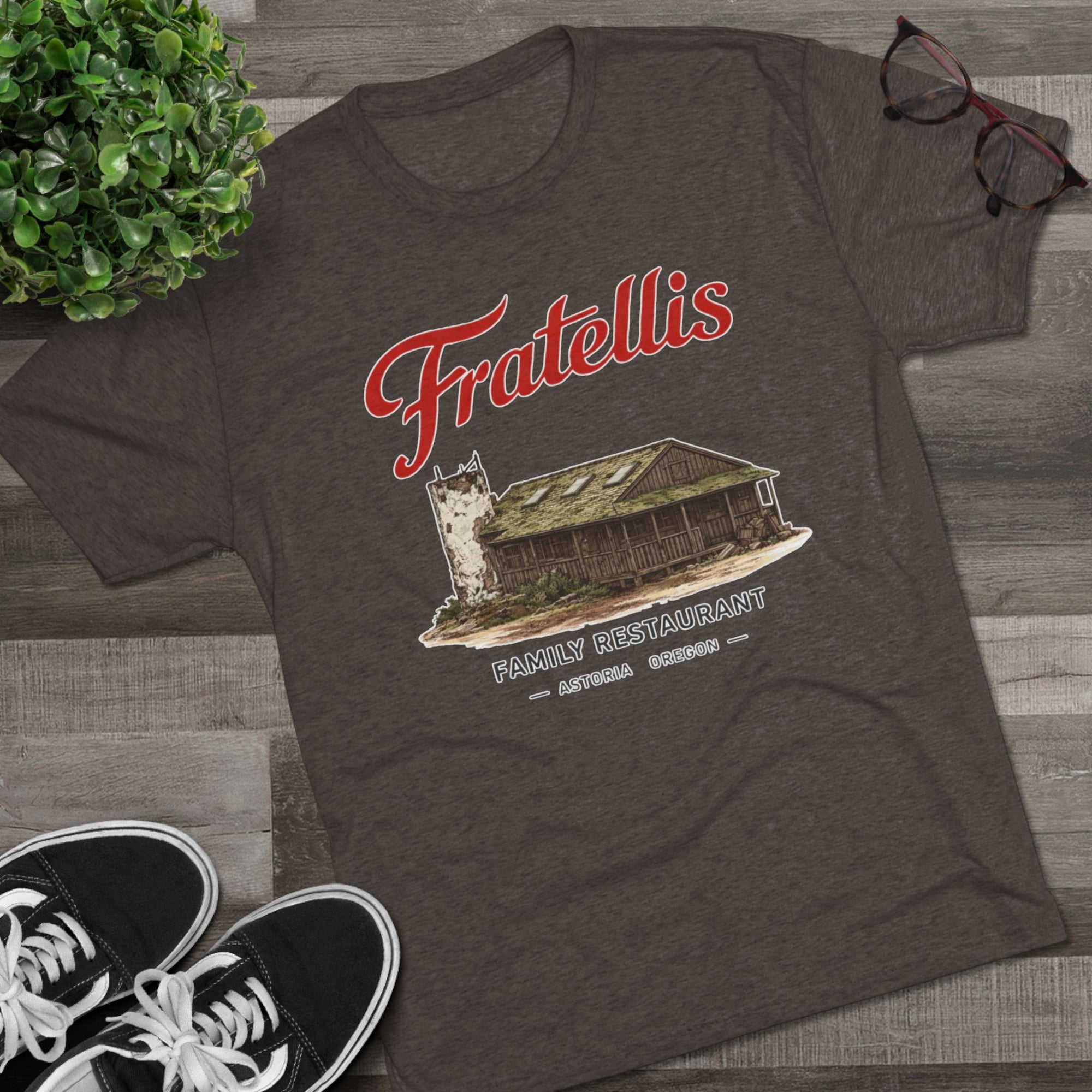 Fratellis Restaurant Shirt, Goonies Fan Tee, Astoria Oregon Shirt, 80s Movie Gift, Funny Fake Restaurant Tee, Goonies Never Say Die