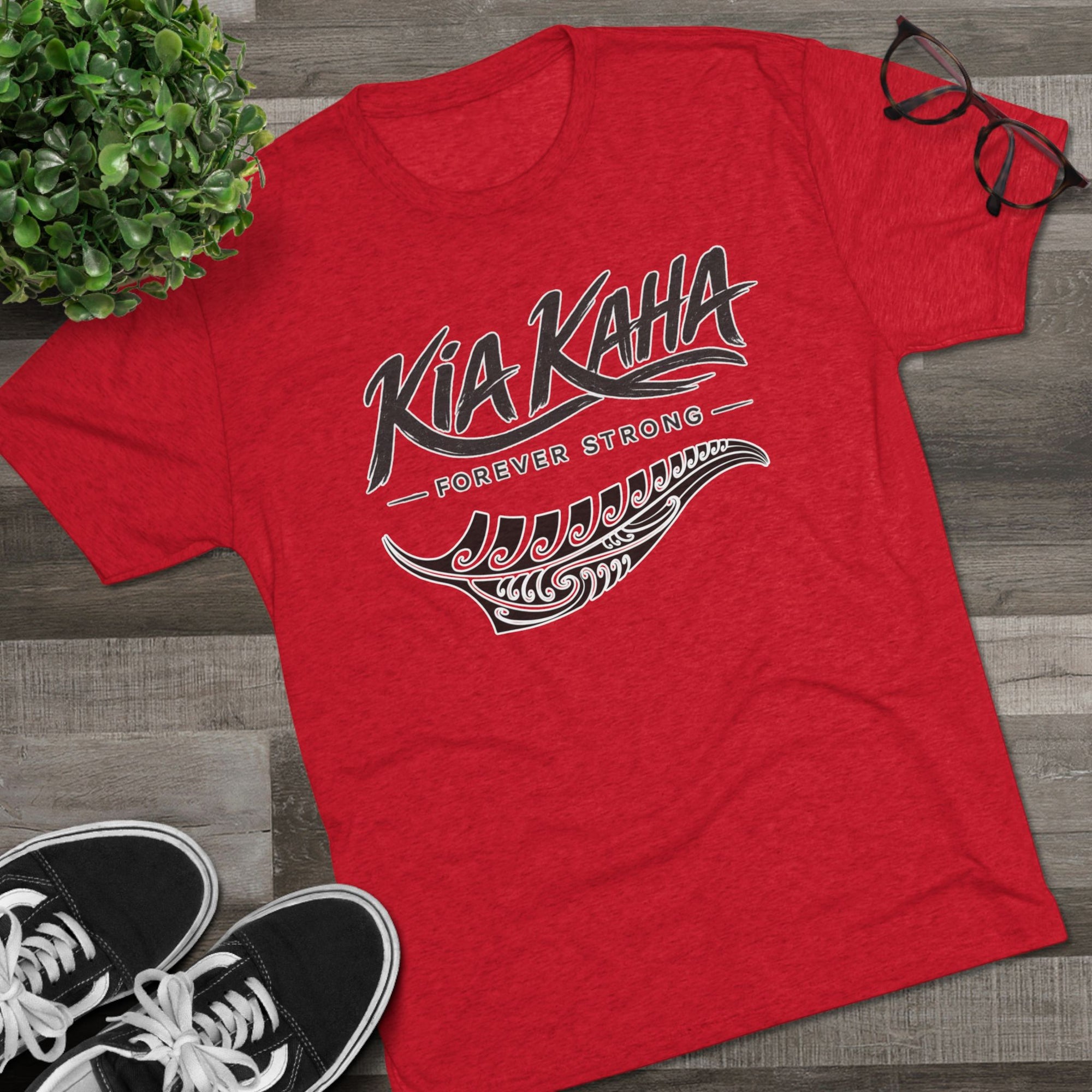 Kia Kaha Forever Strong Tee | Maori Koru Fern Design