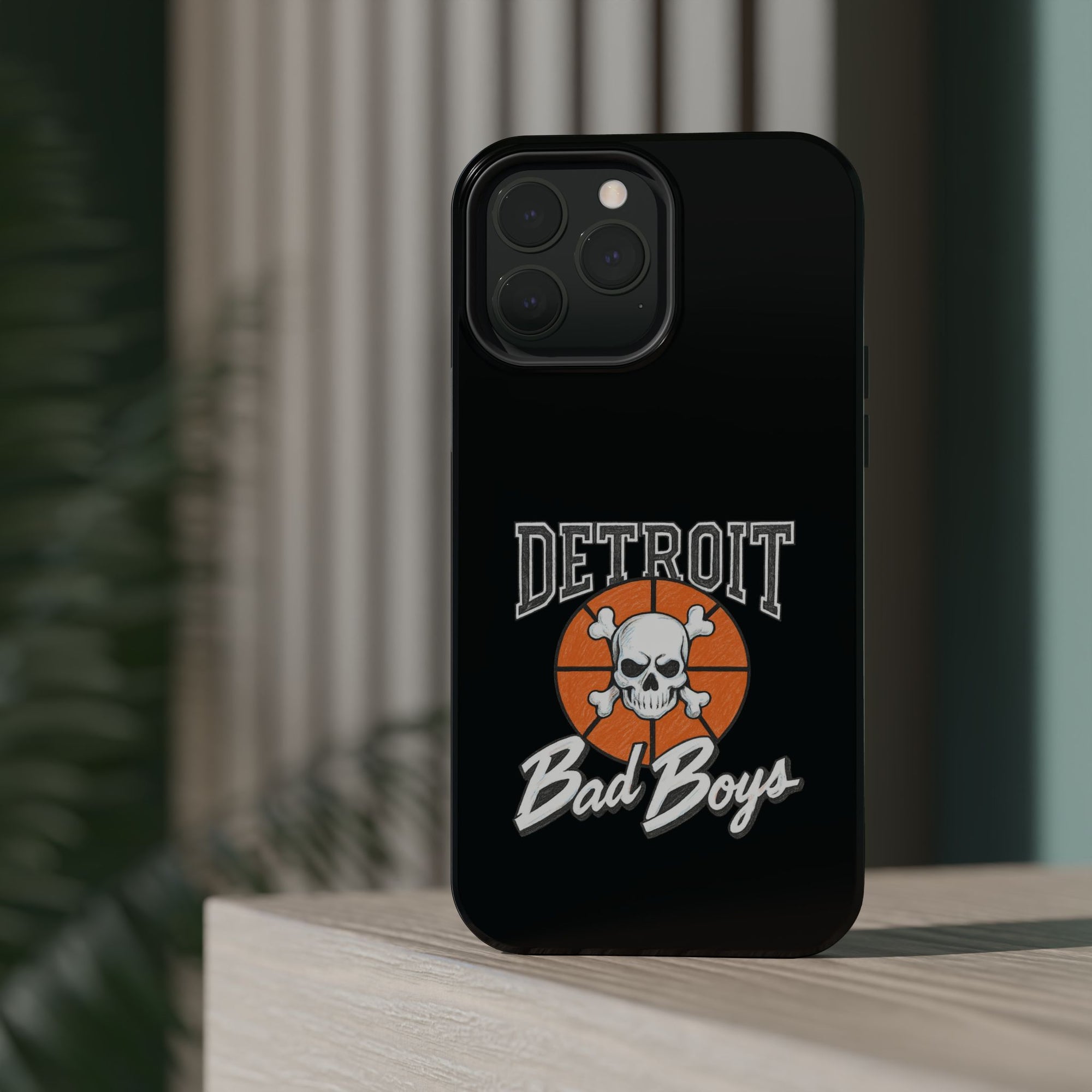 Detroit Bad Boys Skull Basketball Phone Case - Magnetic Impact-Resistant Case