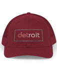 Detroit Hat Embroidered | Red White Detroit Cap | Lowercase Detroit Hat | Detroit Hockey Colors Hat | Minimalist Snapback | Trucker Hat