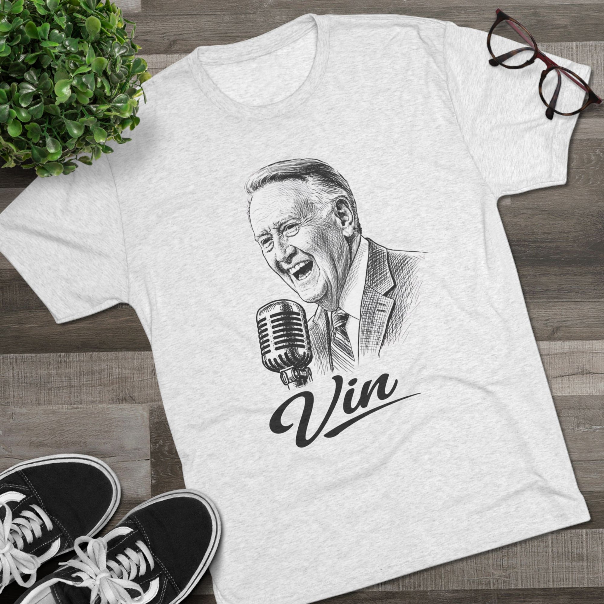 Vin Scully Shirt, Baseball Broadcaster Tribute Tee, Vintage Baseball Announcer Shirt, Dodgers Broadcaster Inspired Shirt, Baseball Fan Gift