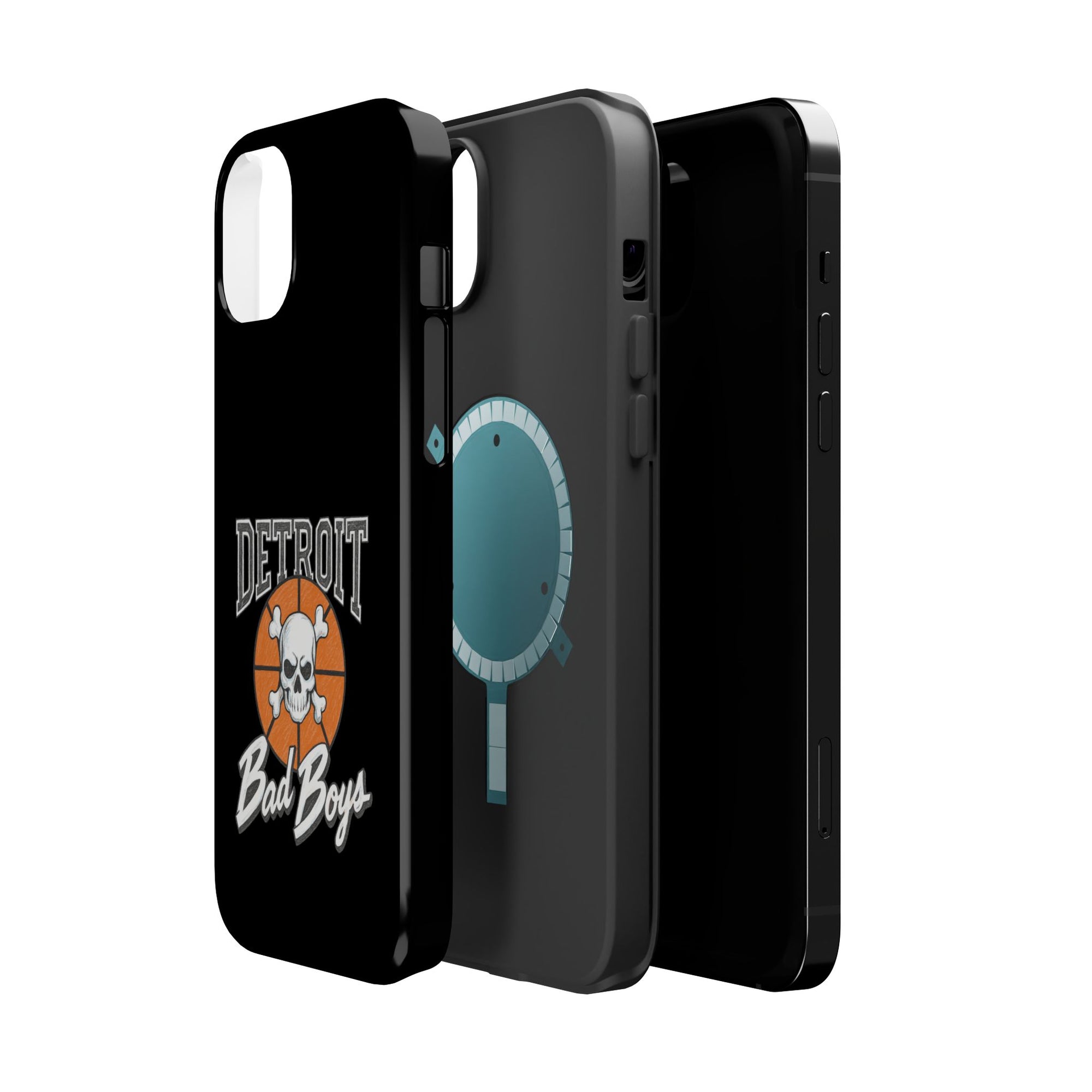 Detroit Bad Boys Skull Basketball Phone Case - Magnetic Impact-Resistant Case