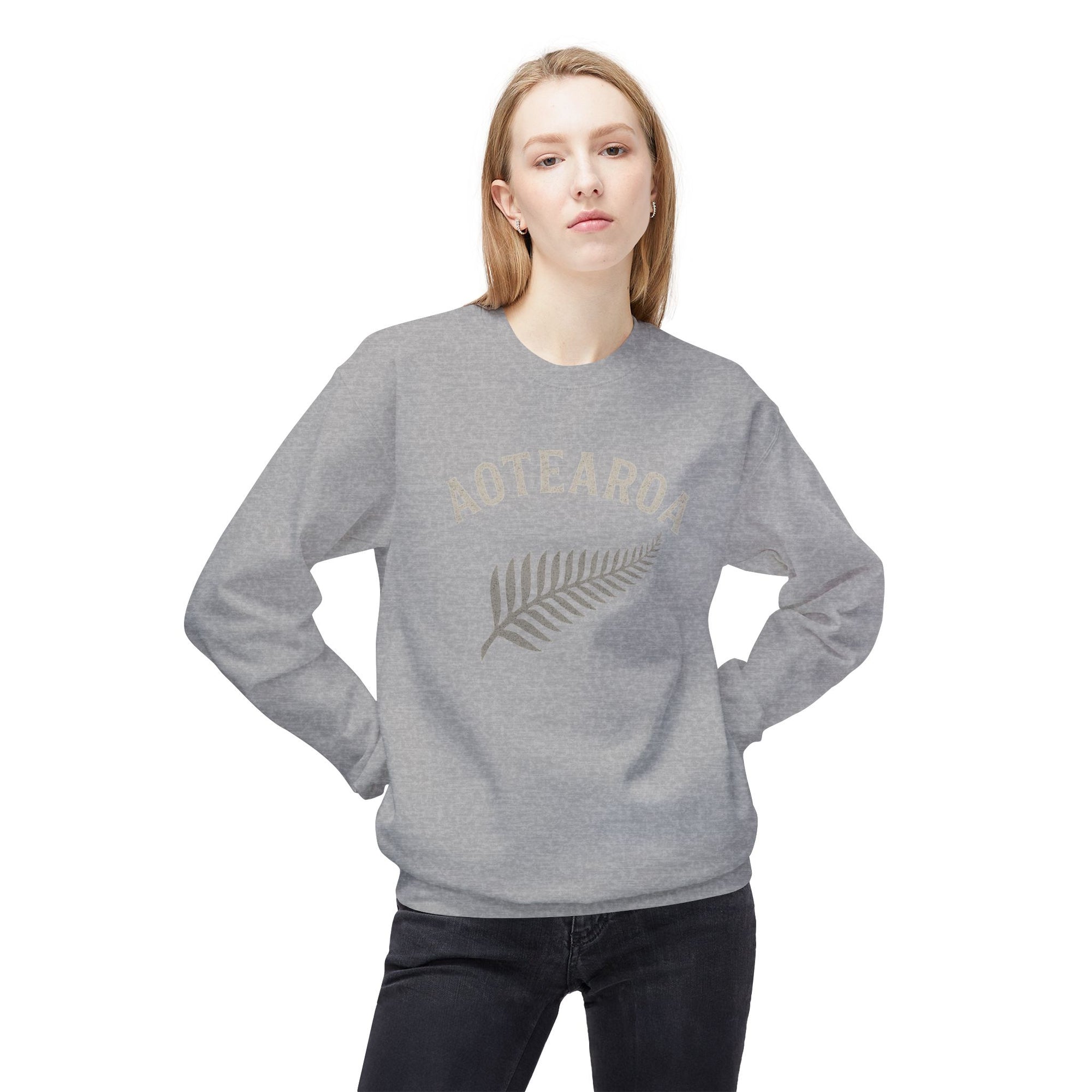 Aotearoa Fern Crewneck Sweatshirt | New Zealand Silver Fern