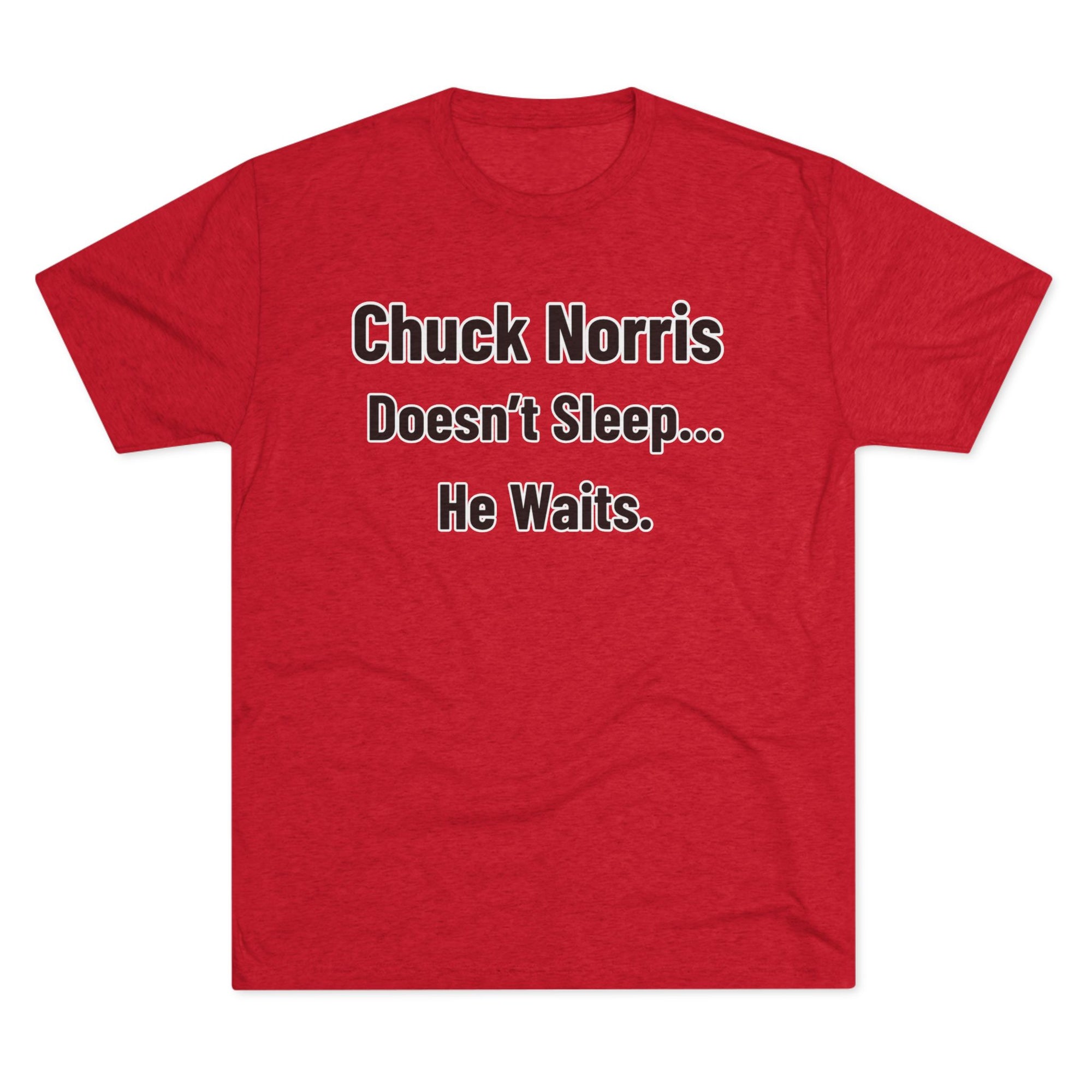 Chuck Norris Doesn't Sleep He Waits Shirt | Funny Chuck Norris Tee | Retro Humor Shirt | Dad Joke T-Shirt | Classic Funny Gift