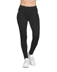Aotearoa Silver Fern Leggings | Black All-Over Print