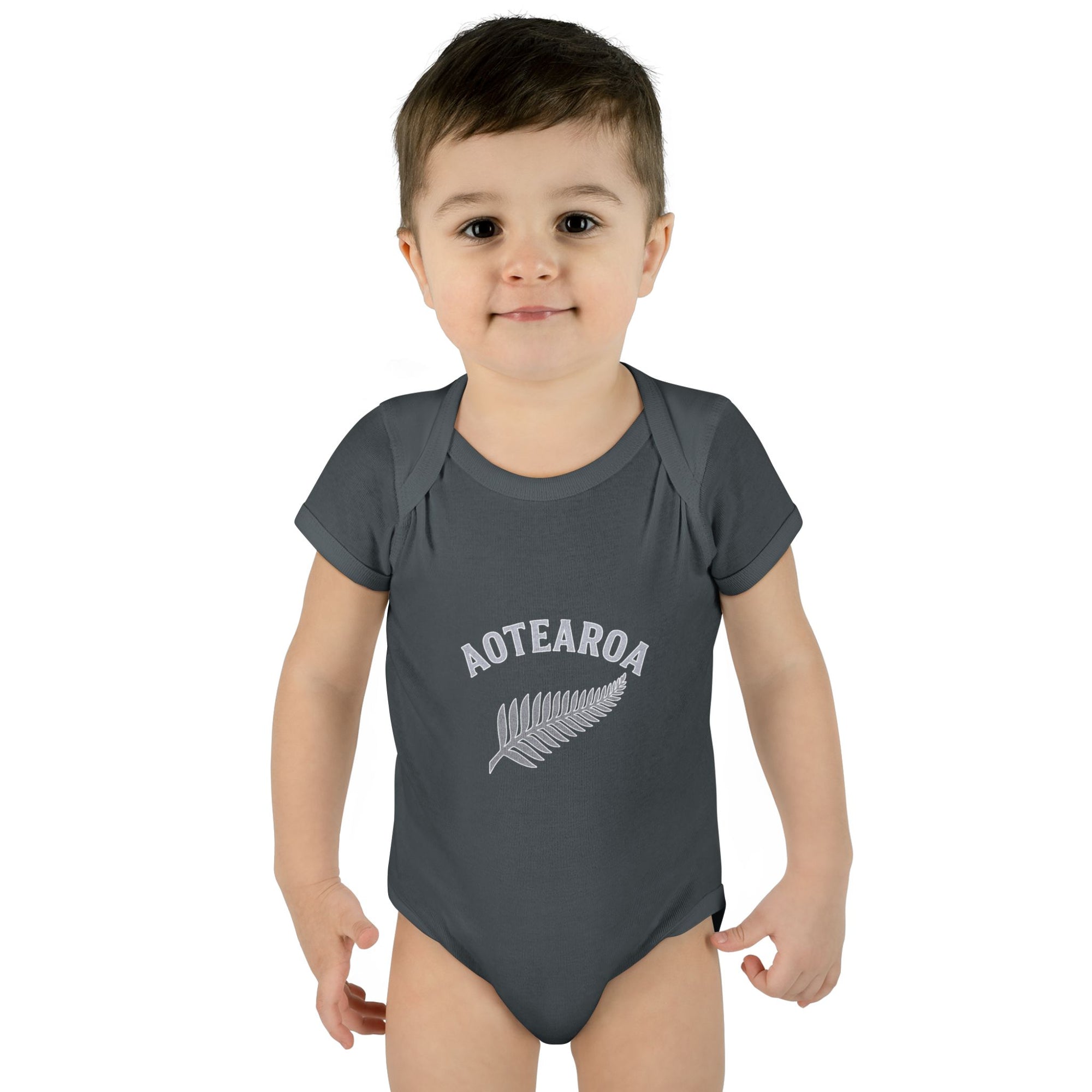 New Zealand Baby Onesie | Aotearoa Baby Outfit | Kiwi Infant Bodysuit | NZ Baby Clothes | Silver Fern Baby Gift