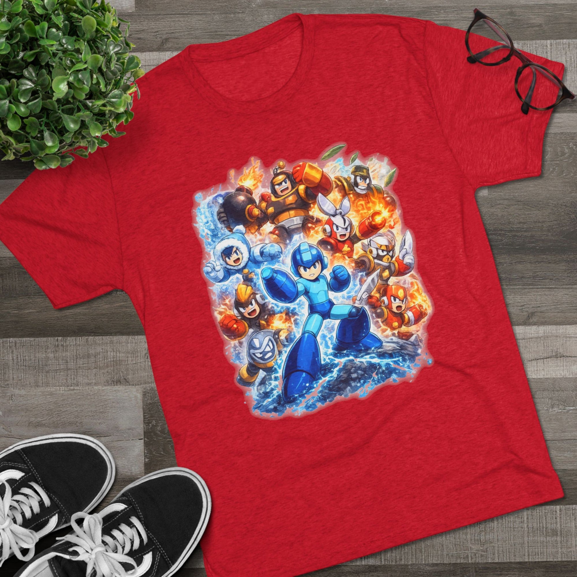 Blue Bomber Shirt | Retro Gaming Tee | 8 Bit Gamer Shirt | Robot Hero Shirt | Video Game Tee | Classic Gamer Gift | Boss Battle Shirt