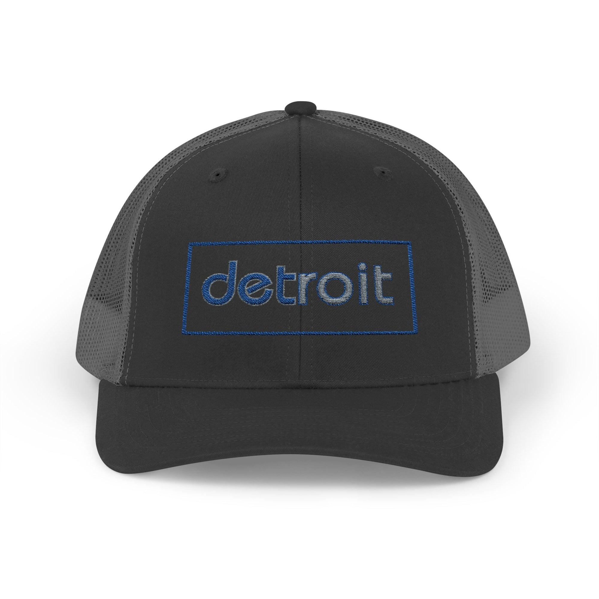 Detroit Embroidered Hat | Blue and Silver Cap | Detroit Football Hat | Minimalist Detroit Hat | Snapback Trucker Cap Gift