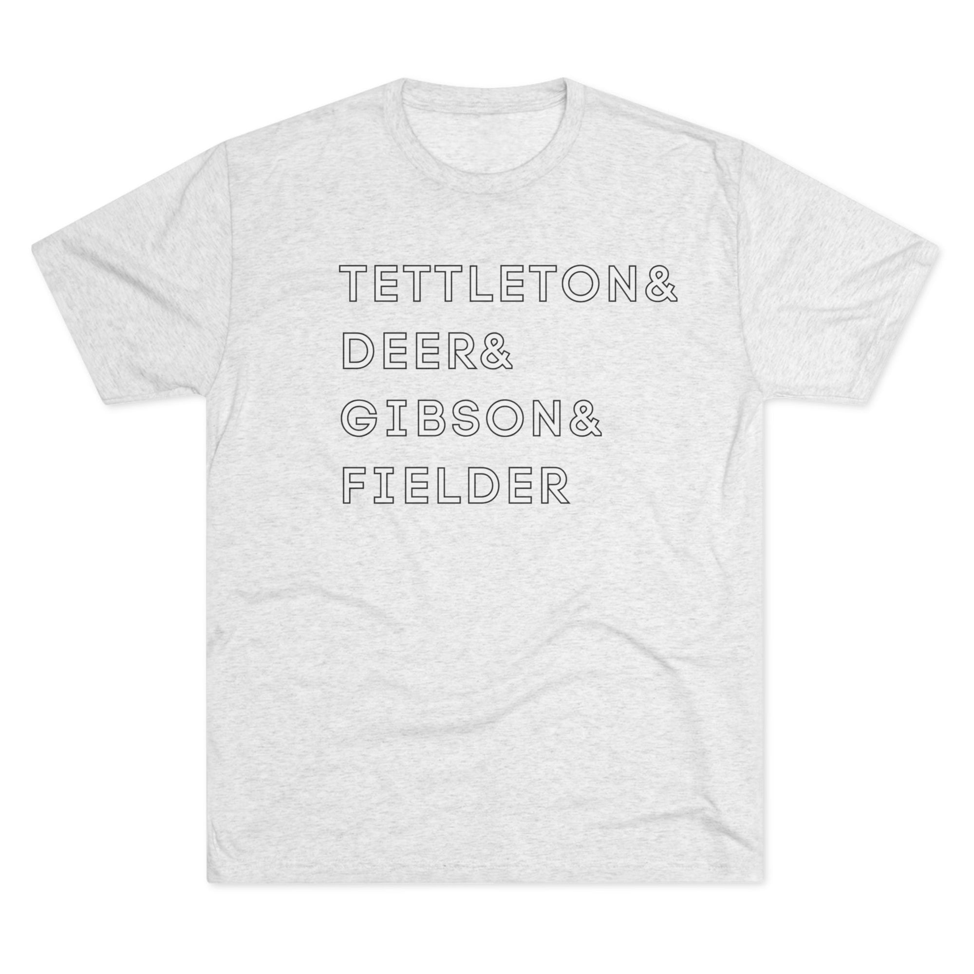 Detroit Tigers Surnames Stack Tee | Tettleton Deer Gibson Fielder T-Shirt | Triblend Comfy Soft Buttery Feel