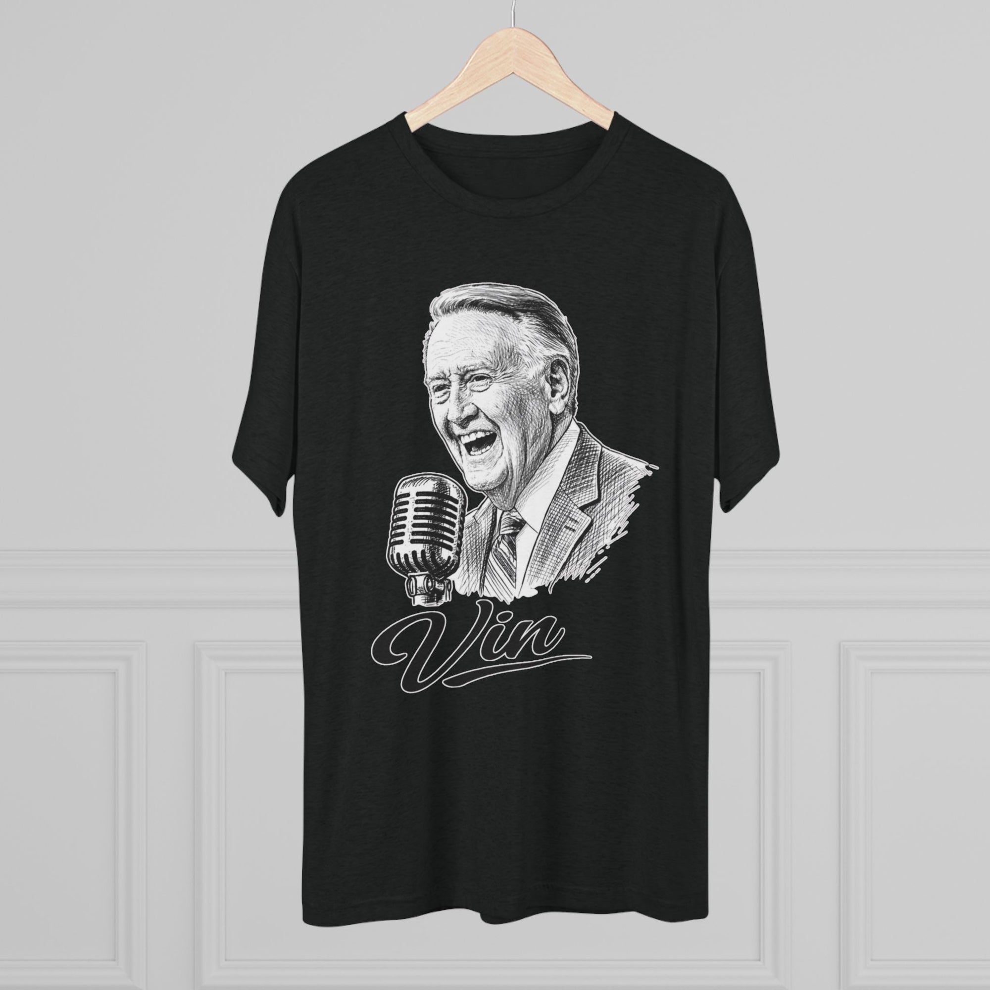 Vin Scully Shirt, Baseball Broadcaster Tribute Tee, Vintage Baseball Announcer Shirt, Dodgers Broadcaster Inspired Shirt, Baseball Fan Gift