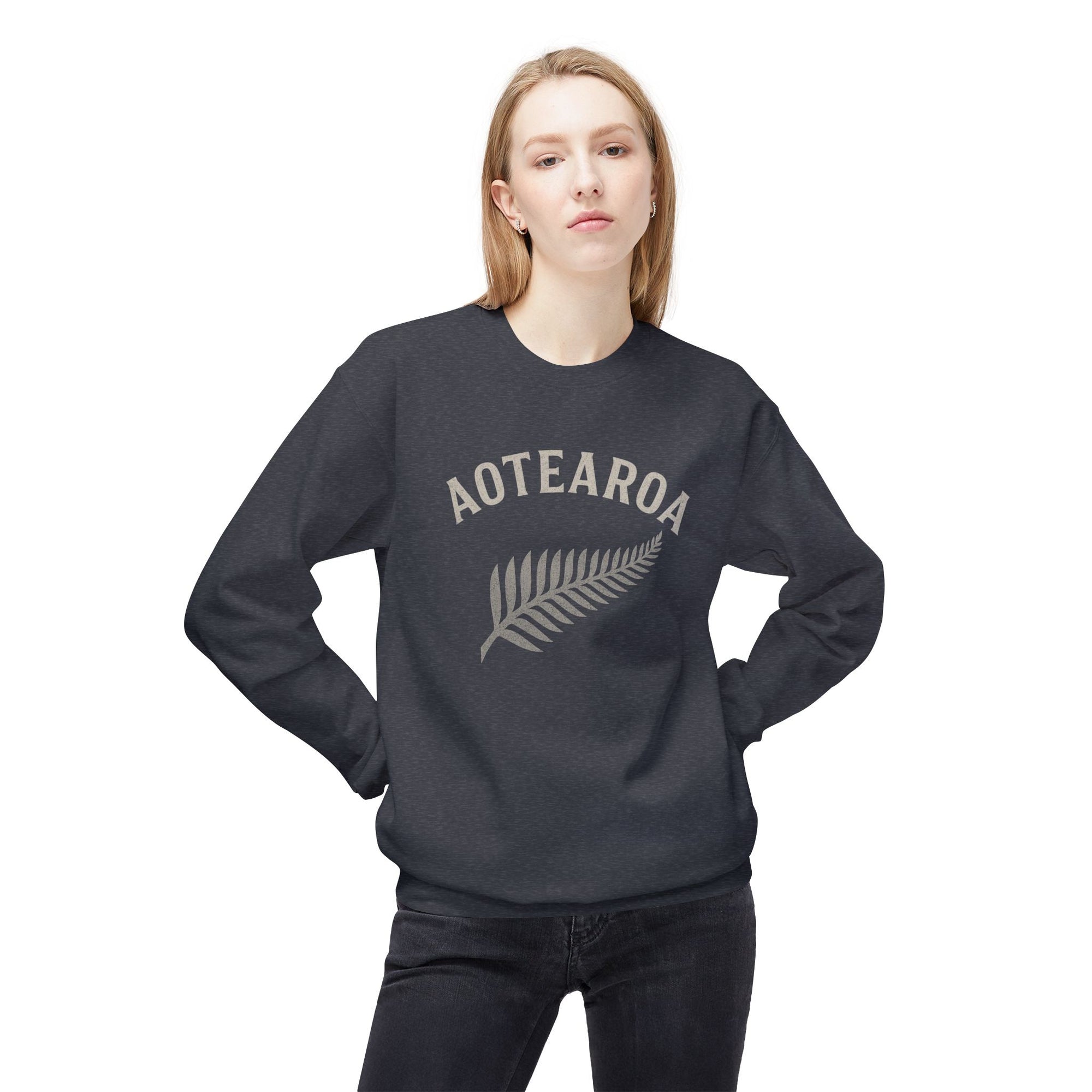 Aotearoa Fern Crewneck Sweatshirt | New Zealand Silver Fern