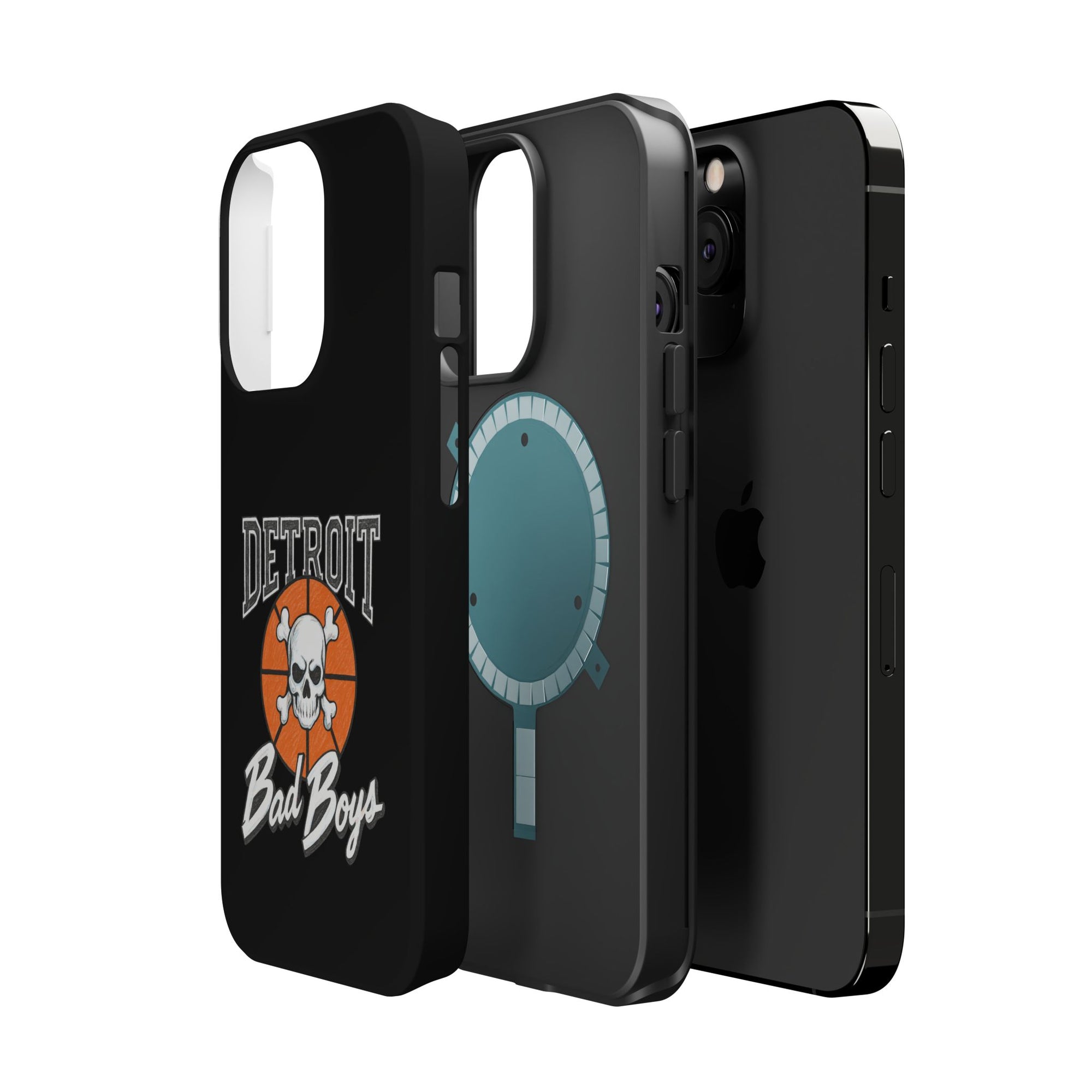 Detroit Bad Boys Skull Basketball Phone Case - Magnetic Impact-Resistant Case