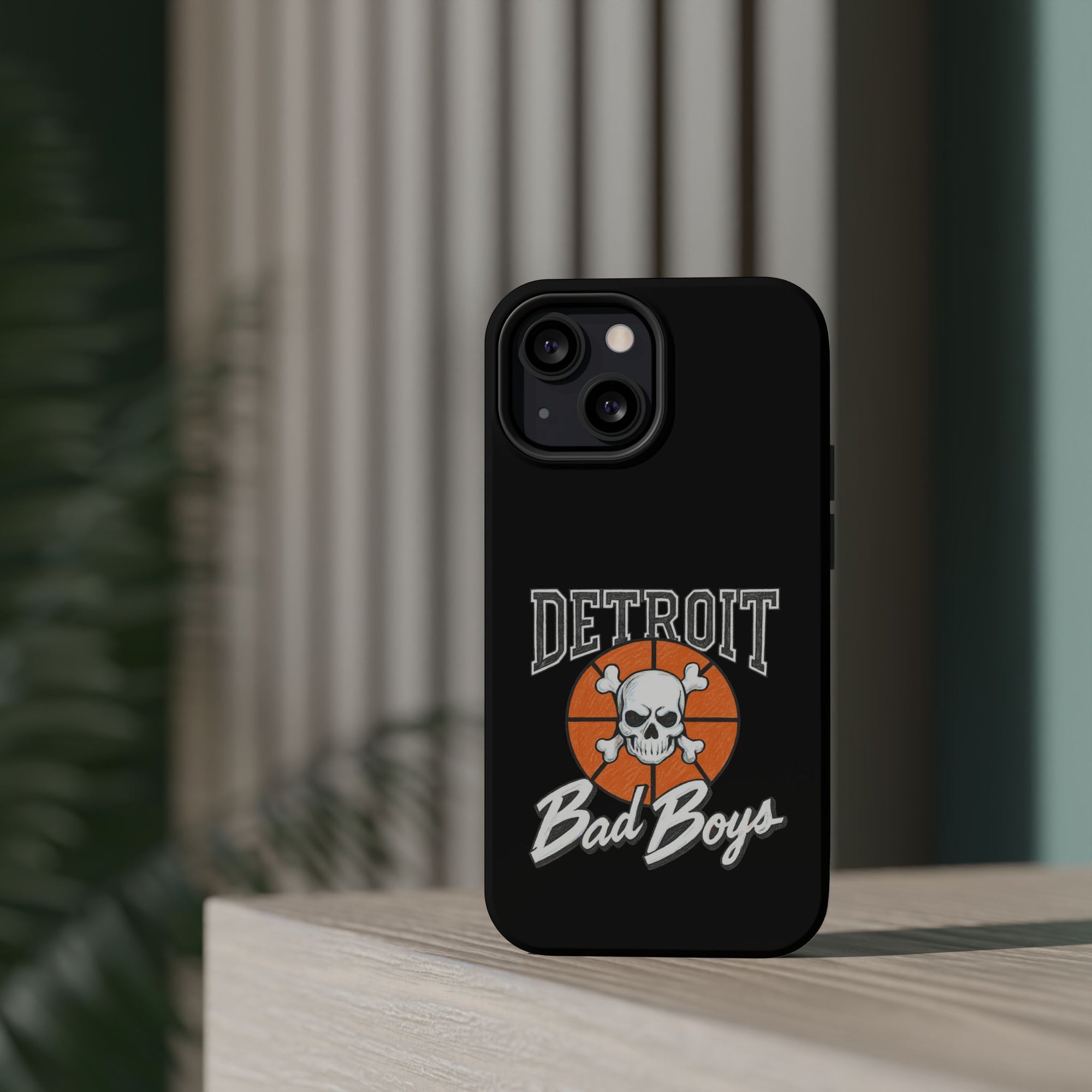 Detroit Bad Boys Skull Basketball Phone Case - Magnetic Impact-Resistant Case