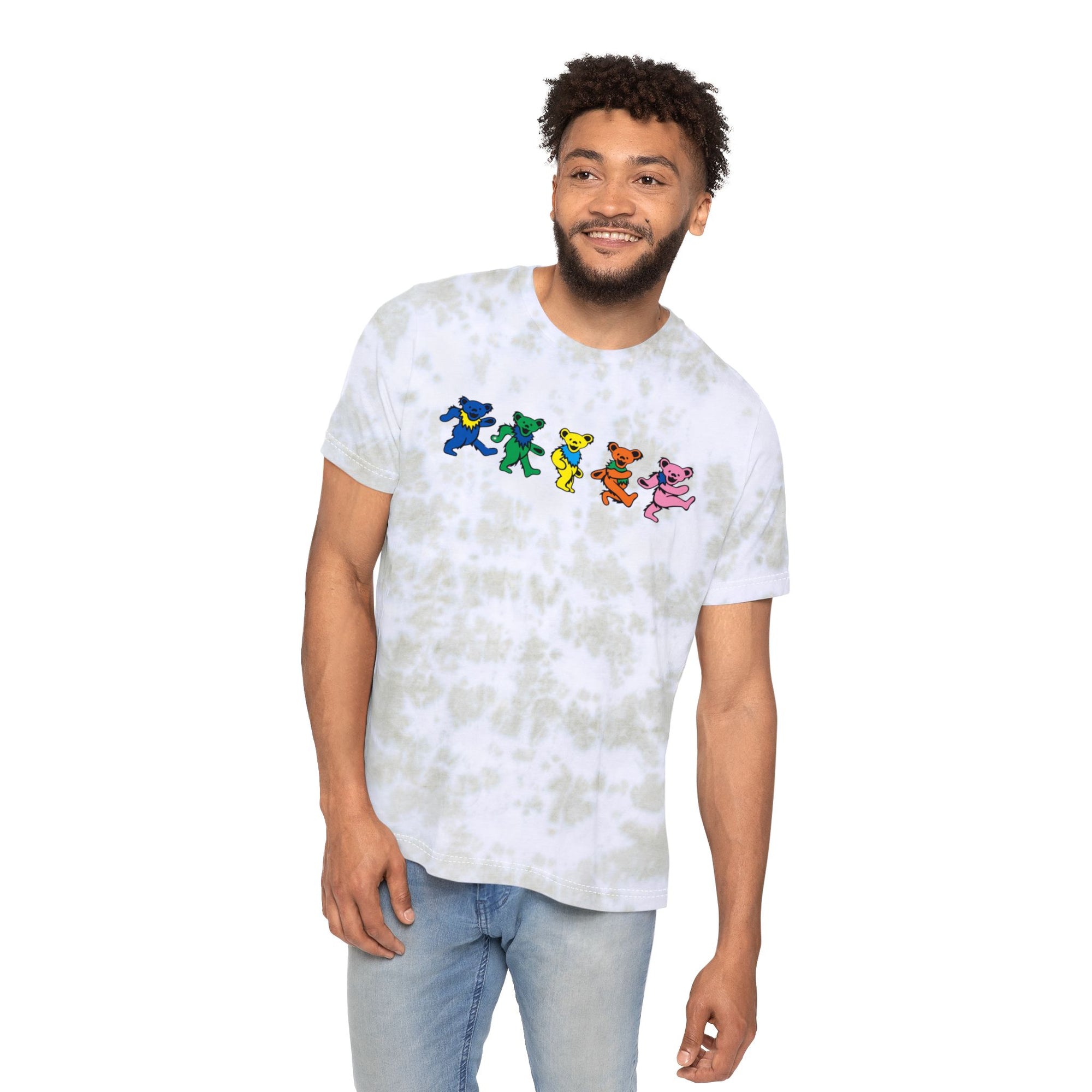 Dancing Rainbow Bears T-Shirt | Tie Dye Grateful Dead Style Shirt