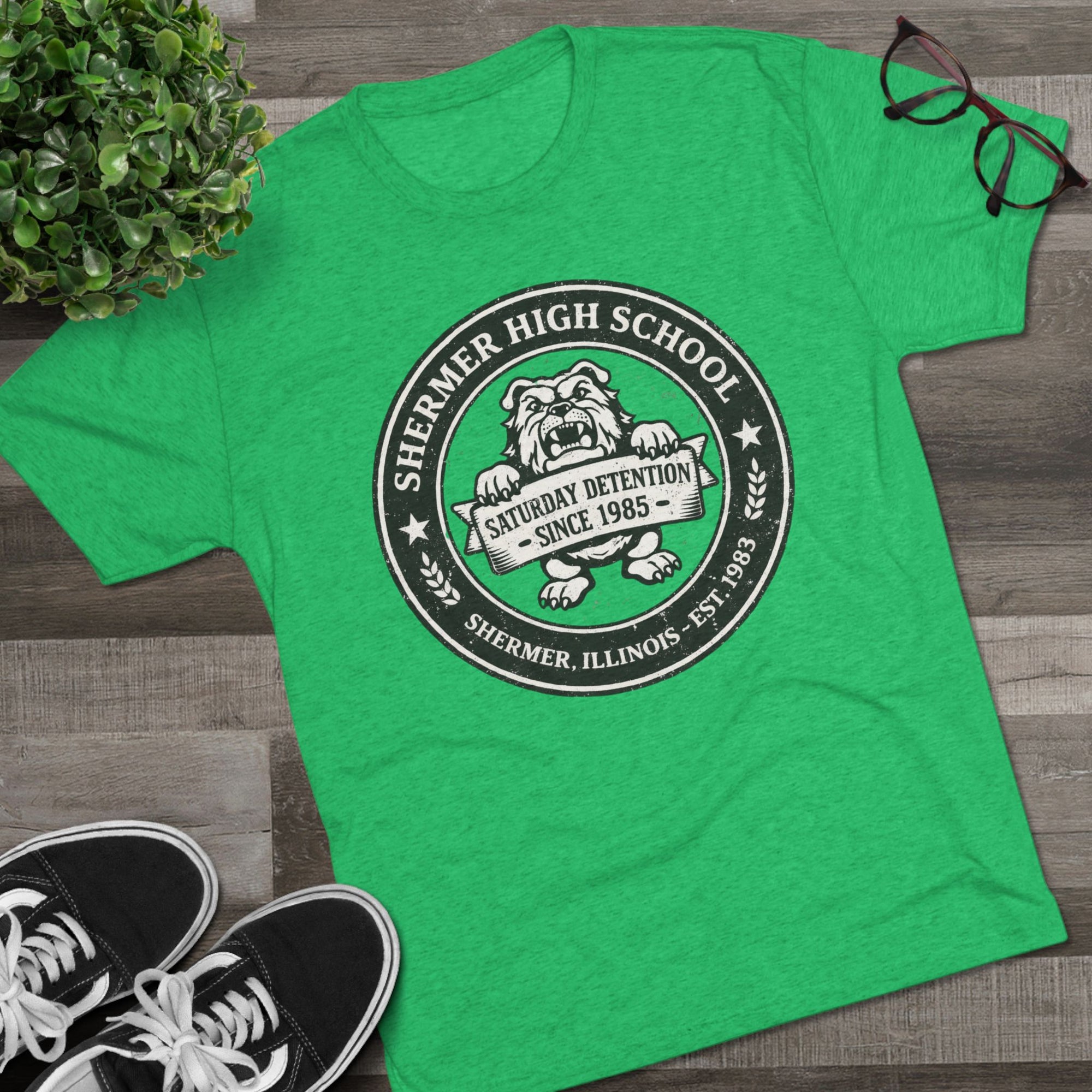 Shermer High School Shirt, Breakfast Club Tee, Saturday Detention 1985, Fake School Crest Tee, 80s Movie Gift, Funny Nostalgia Shirt