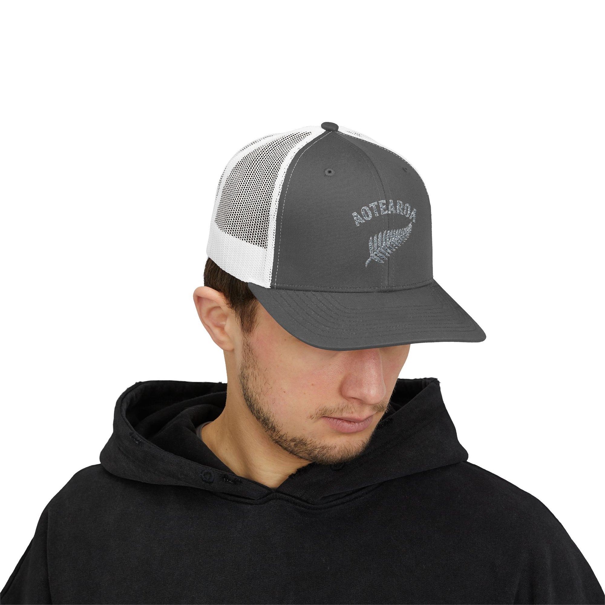 Aotearoa Hat Embroidered | Silver Fern Hat | New Zealand Cap | Kiwi Hat | NZ Pride Hat | Minimalist Snapback Trucker Hat
