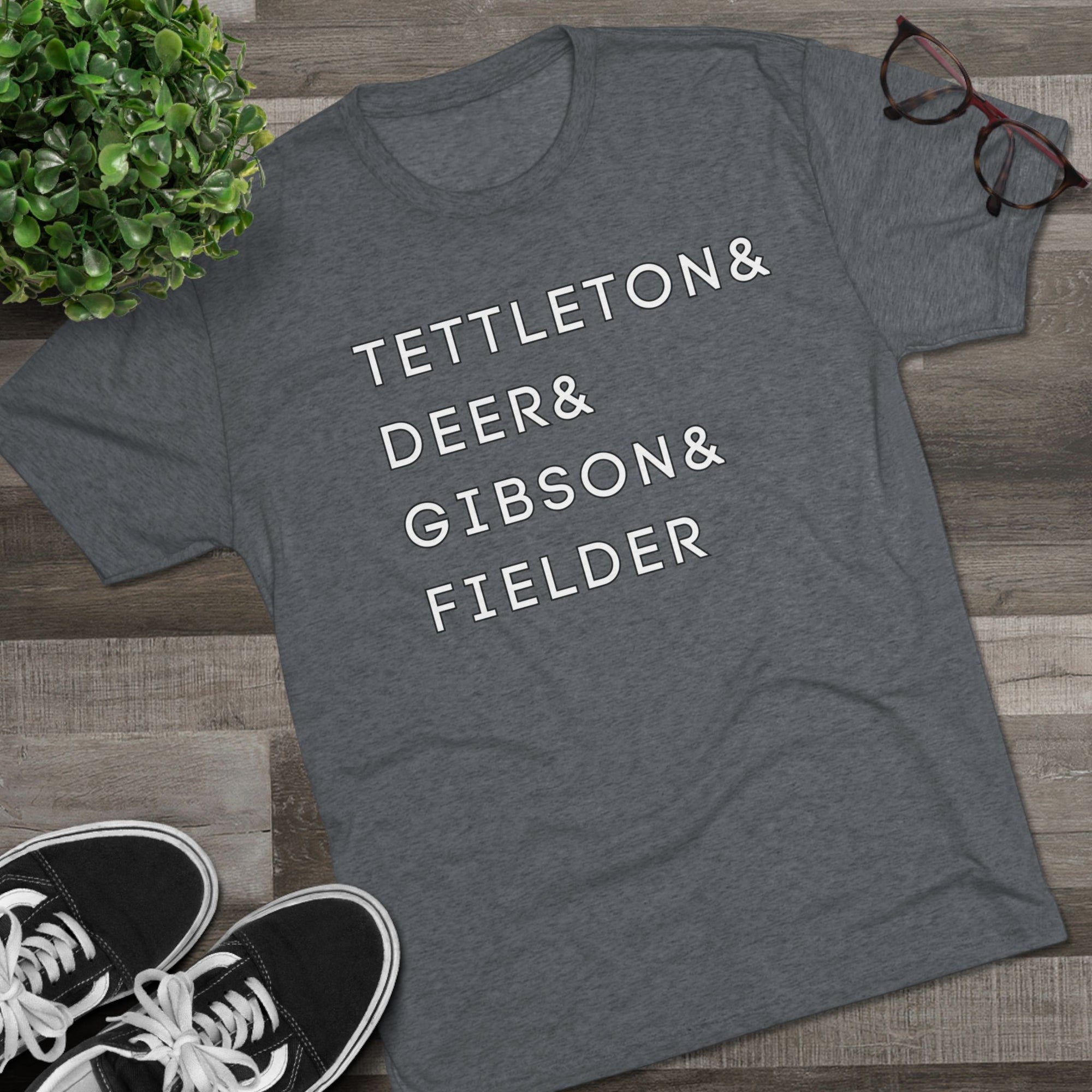 Detroit Tigers Surnames Stack Tee | Tettleton Deer Gibson Fielder T-Shirt | Triblend Comfy Soft Buttery Feel