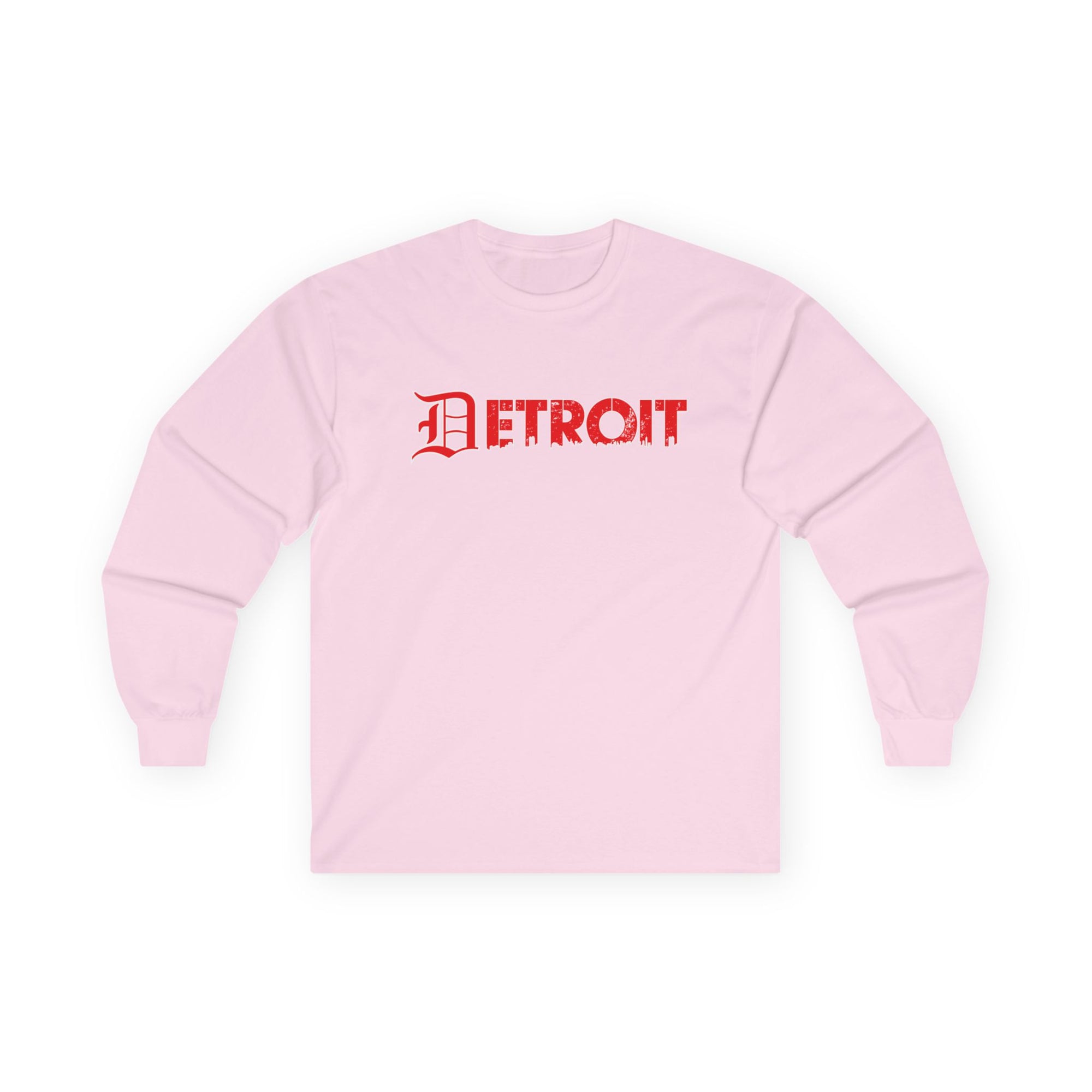 Detroit Old English Shirt | Detroit Gothic Tee | Red Black Detroit Shirt | Motor City Shirt | Detroit Streetwear Tee | Vintage Detroit Shirt