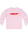 Detroit Old English Shirt | Detroit Gothic Tee | Red Black Detroit Shirt | Motor City Shirt | Detroit Streetwear Tee | Vintage Detroit Shirt