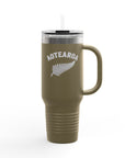 Aotearoa 40oz Travel Mug | Stanley Style Tumbler | New Zealand Insulated Mug | Silver Fern Cup | Kiwi Travel Cup | Large Handle Tumbler