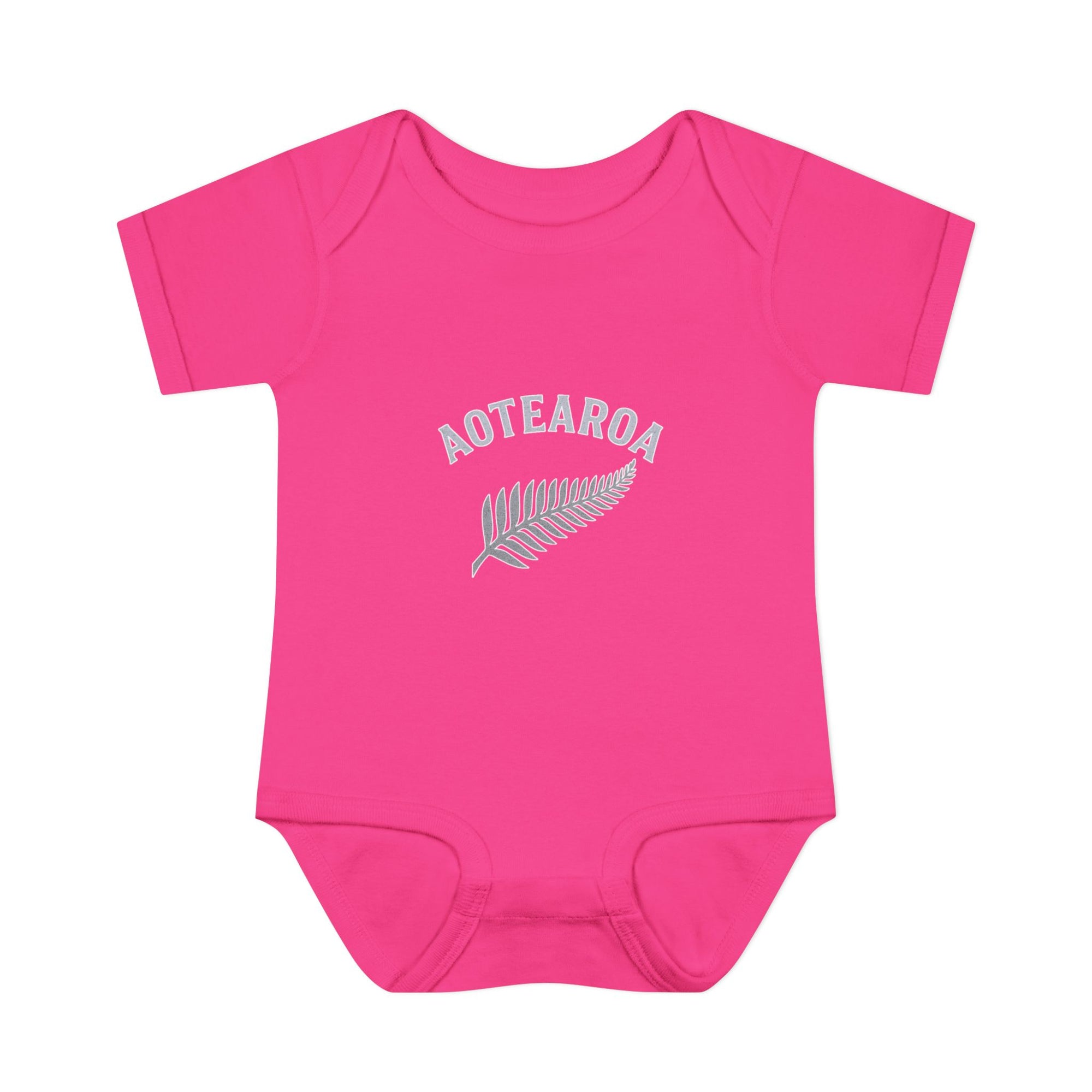 New Zealand Baby Onesie | Aotearoa Baby Outfit | Kiwi Infant Bodysuit | NZ Baby Clothes | Silver Fern Baby Gift