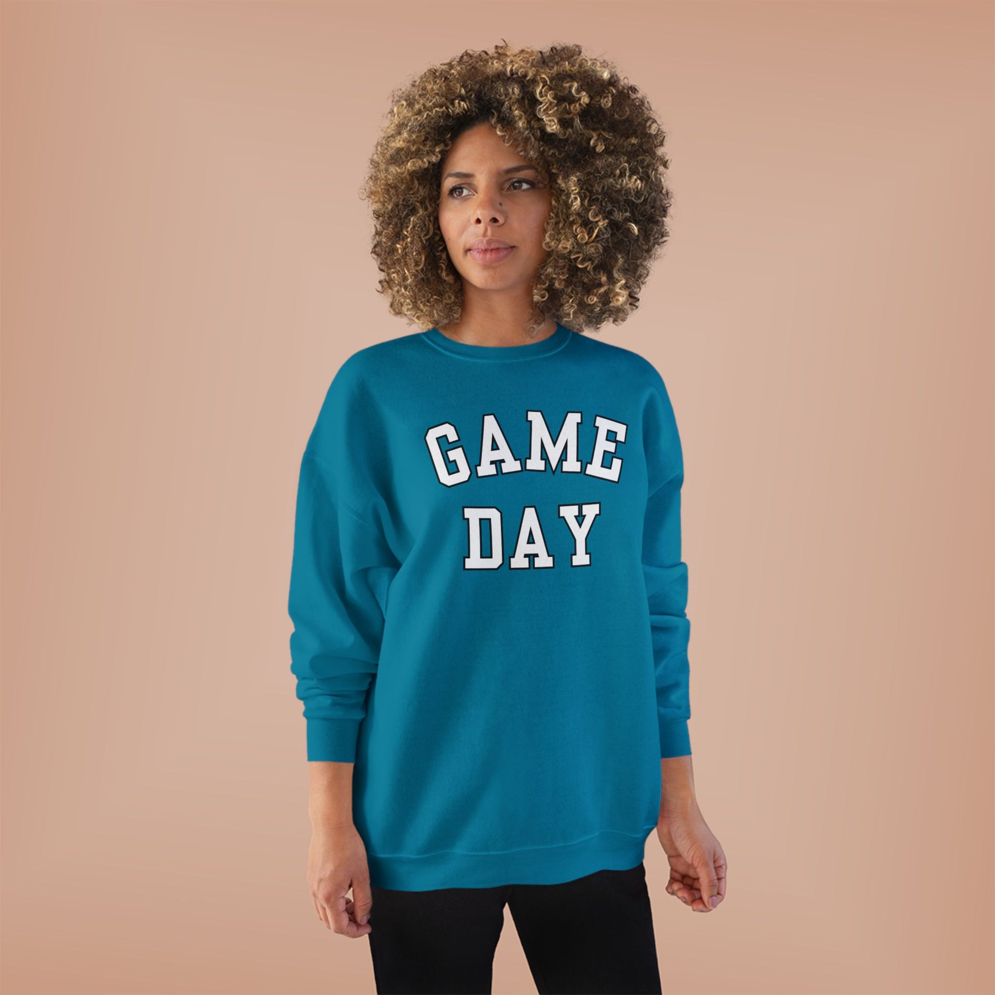 Game Day Crewneck Sweatshirt | Collegiate Lettering, Sports Fanwear