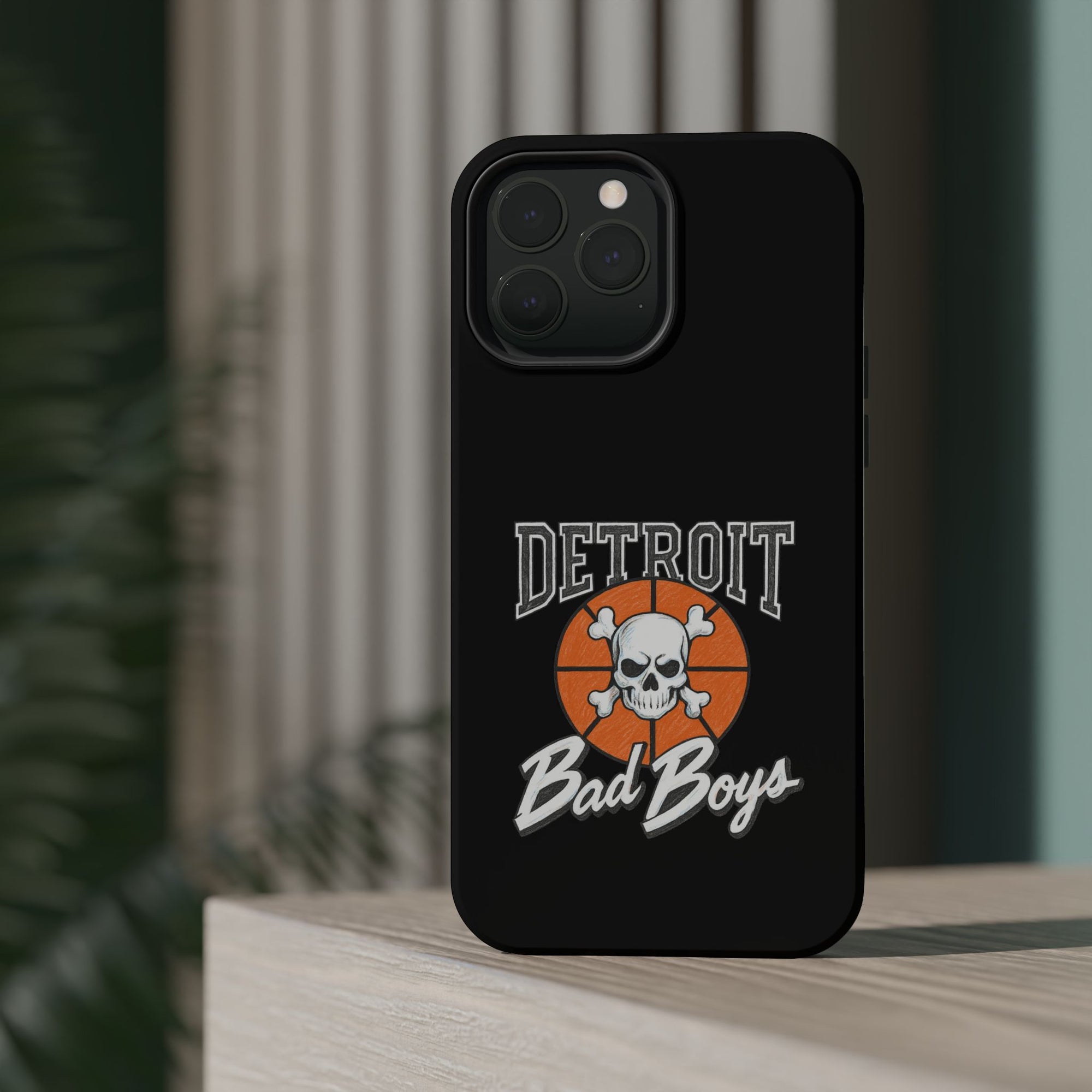 Detroit Bad Boys Skull Basketball Phone Case - Magnetic Impact-Resistant Case