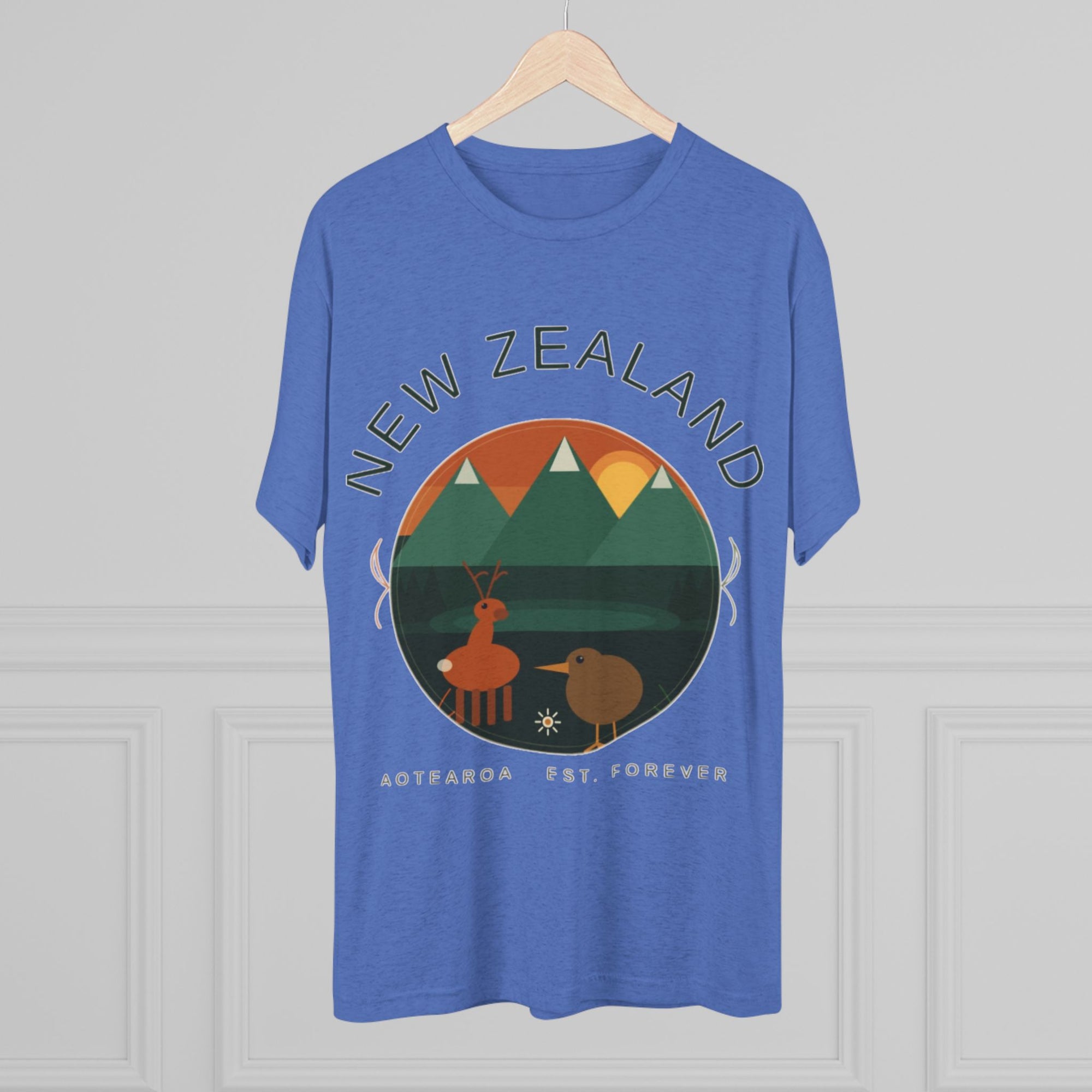 Aotearoa New Zealand Tri-Blend Tee, Classic Soft Shirt for Men &amp; Women, Kiwi Travel Top, Vintage Tshirt, Souvenir