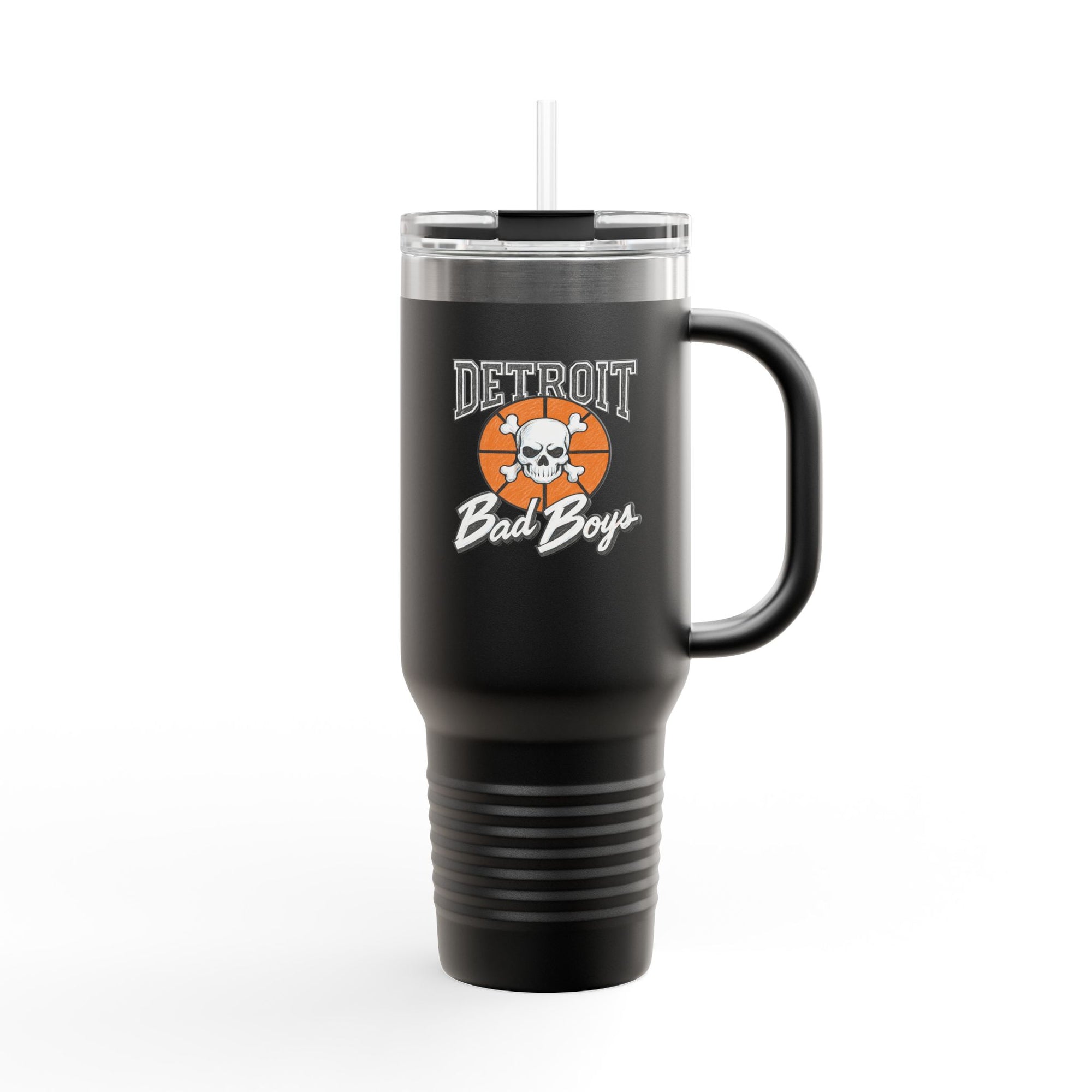 Bad Boys Detroit 40oz Tumbler | Stanley Style Cup | Detroit Basketball Tumbler | Retro Basketball Mug | Insulated Travel Mug | Pistons Cup