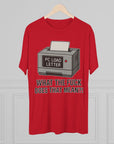 PC Load Letter printer graphic Tee | "What the fuck does that mean?!"