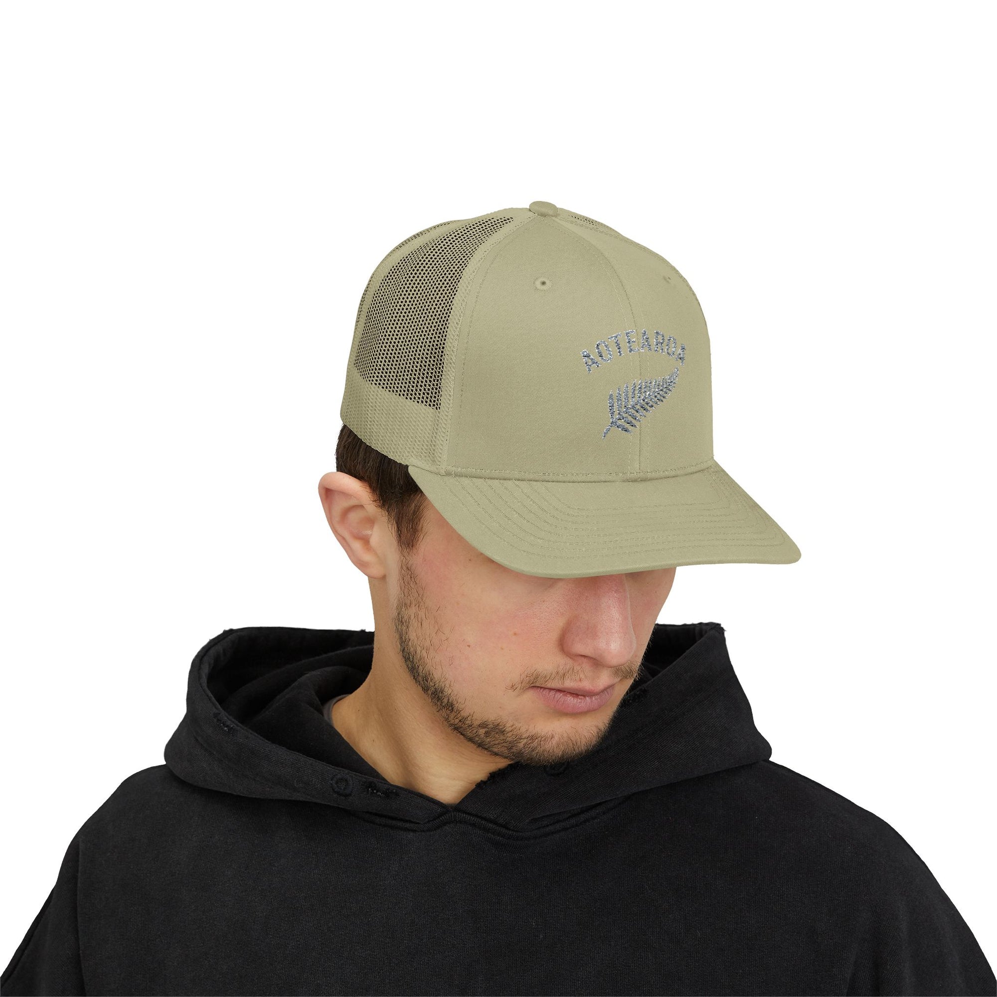 Aotearoa Hat Embroidered | Silver Fern Hat | New Zealand Cap | Kiwi Hat | NZ Pride Hat | Minimalist Snapback Trucker Hat