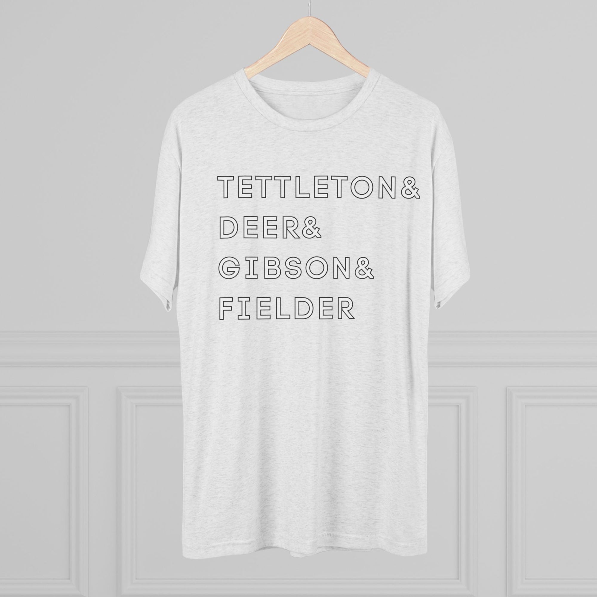 Detroit Tigers Surnames Stack Tee | Tettleton Deer Gibson Fielder T-Shirt | Triblend Comfy Soft Buttery Feel