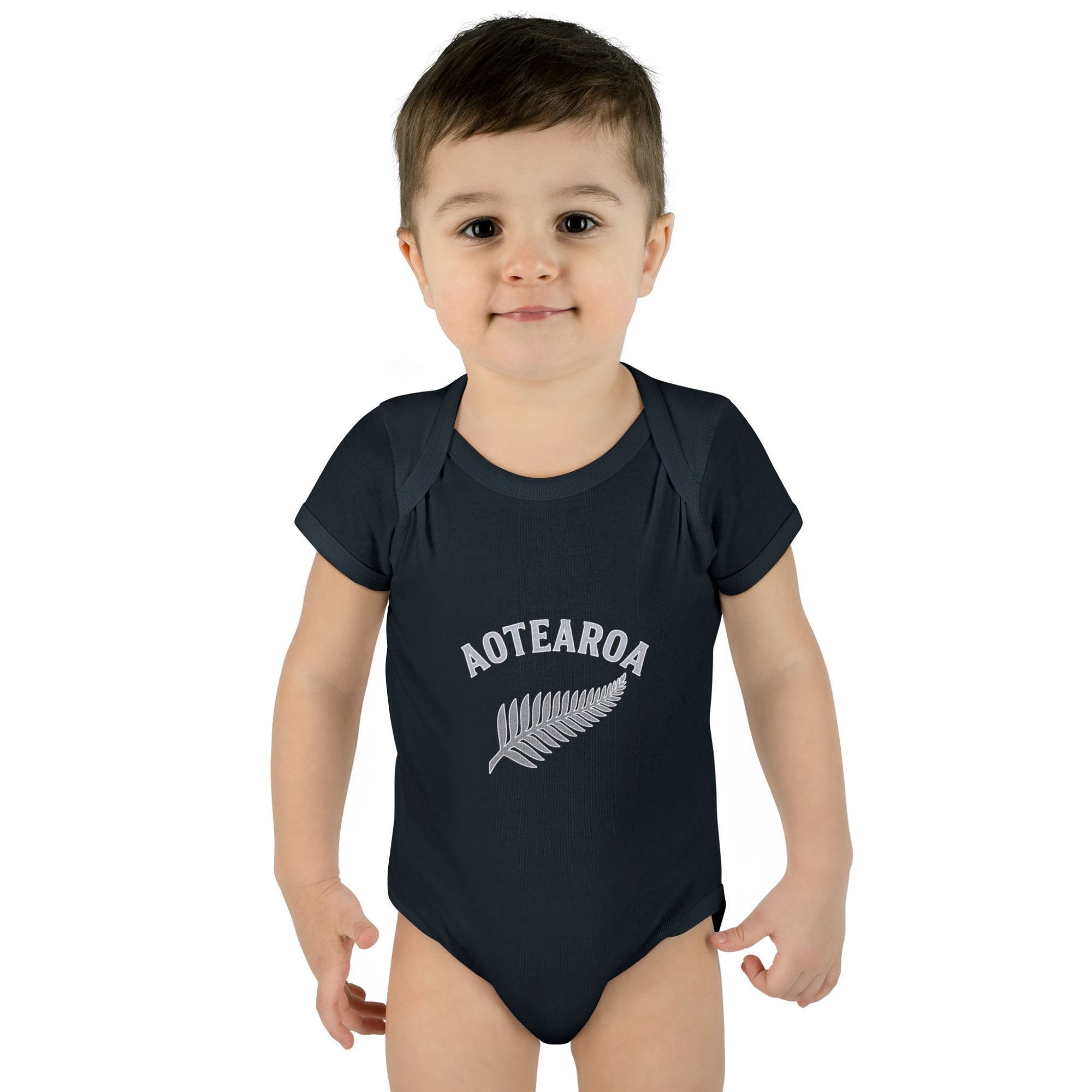 New Zealand Baby Onesie | Aotearoa Baby Outfit | Kiwi Infant Bodysuit | NZ Baby Clothes | Silver Fern Baby Gift