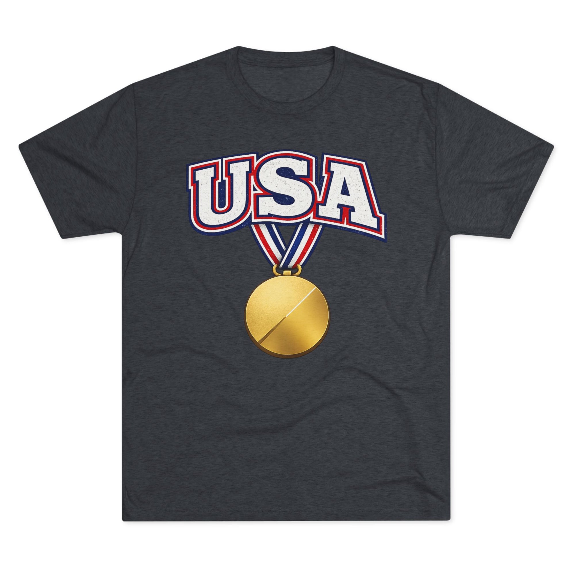 USA Medal Graphic Tee | Patriotic Sports Shirt, 4th of July Apparel