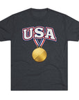 USA Medal Graphic Tee | Patriotic Sports Shirt, 4th of July Apparel