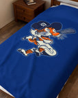 Detroit Baseball Blanket | Tigers Style Throw Blanket | Vintage Detroit Blanket | Baseball Fan Blanket | Cozy Sports Throw