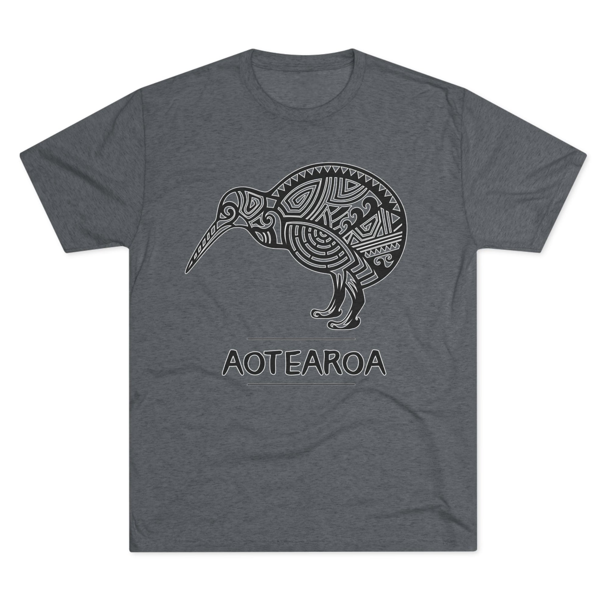 Maori Kiwi Aotearoa T-Shirt | New Zealand Tribal Bird Tee