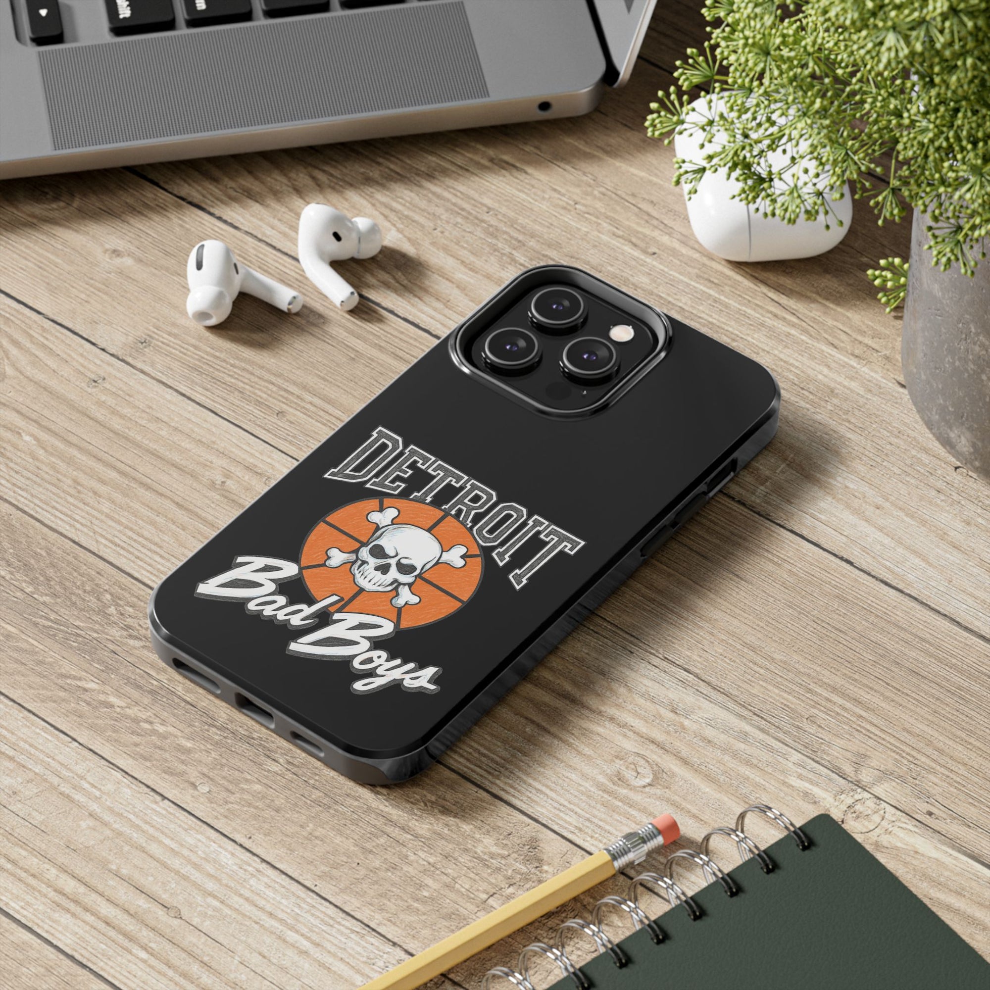 Detroit Bad Boys Phone Case | Basketball Skull Design - Tough Case