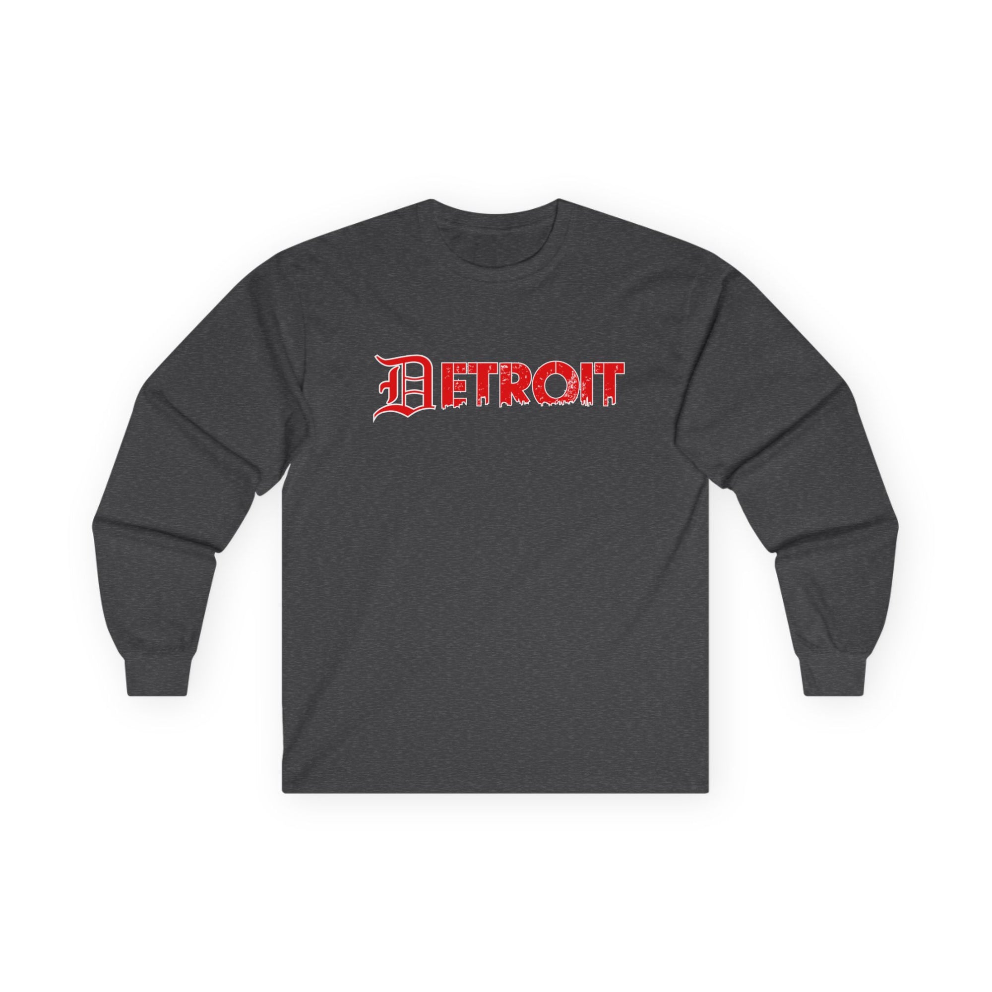 Detroit Old English Shirt | Detroit Gothic Tee | Red Black Detroit Shirt | Motor City Shirt | Detroit Streetwear Tee | Vintage Detroit Shirt