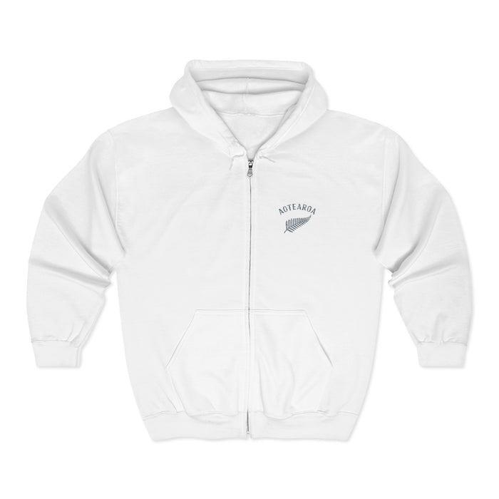 Aotearoa Zip Hoodie | New Zealand Hoodie | Silver Fern Hoodie | Kiwi Hoodie | Full Zip Hooded Sweatshirt | NZ Pride Hoodie