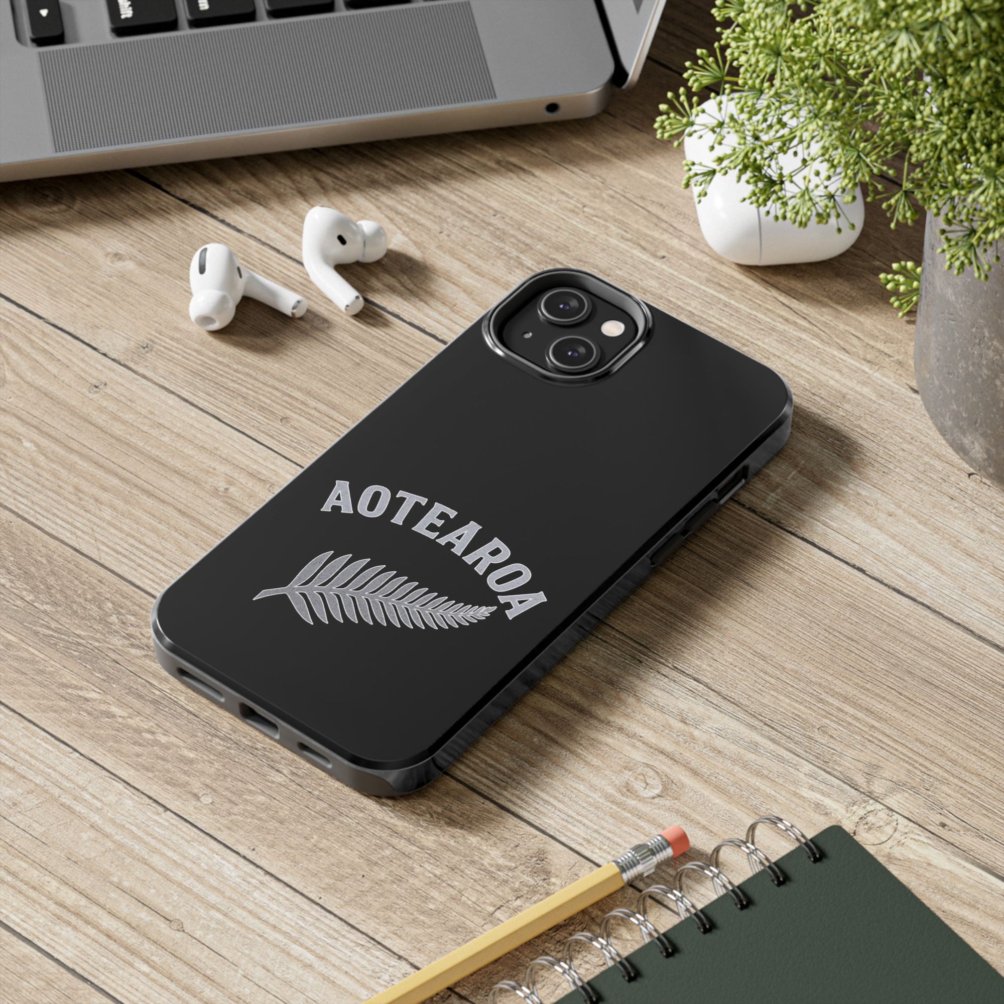 Aotearoa Phone Case | Silver Fern Phone Case | New Zealand iPhone Case | Kiwi Phone Case | Fern Design Phone Cover | NZ Pride Case