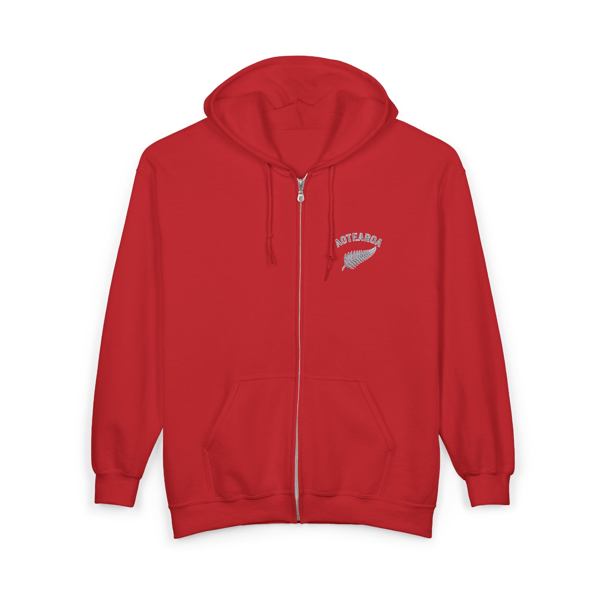 Aotearoa Zip Hoodie | New Zealand Hoodie | Silver Fern Hoodie | Kiwi Hoodie | Full Zip Hooded Sweatshirt | NZ Pride Hoodie