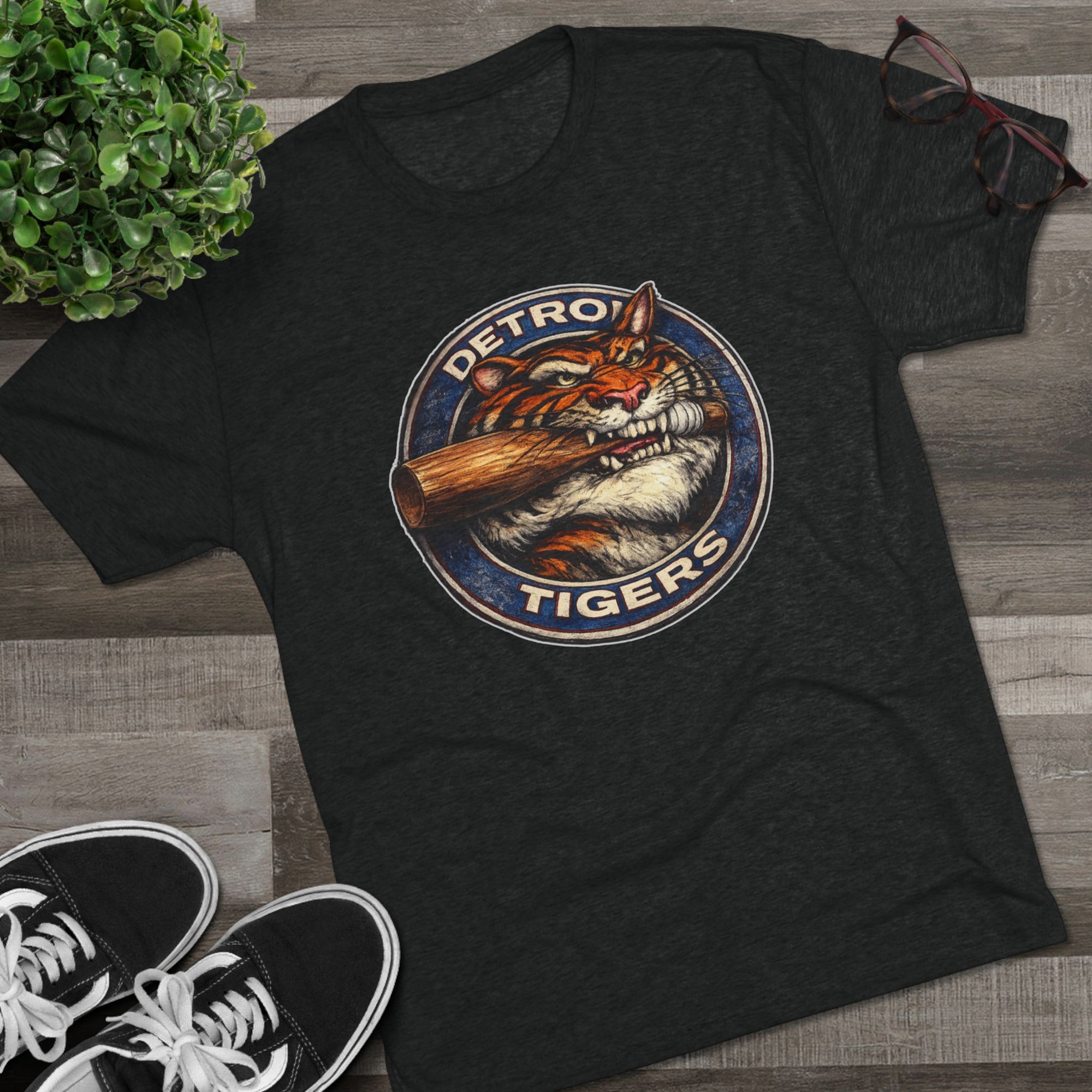 Detroit Tigers Vintage Shirt | Gritty Tiger Graphic Tee | Retro Detroit Baseball Shirt | Kitty Shirt | Motor City Tee | Old School Baseball